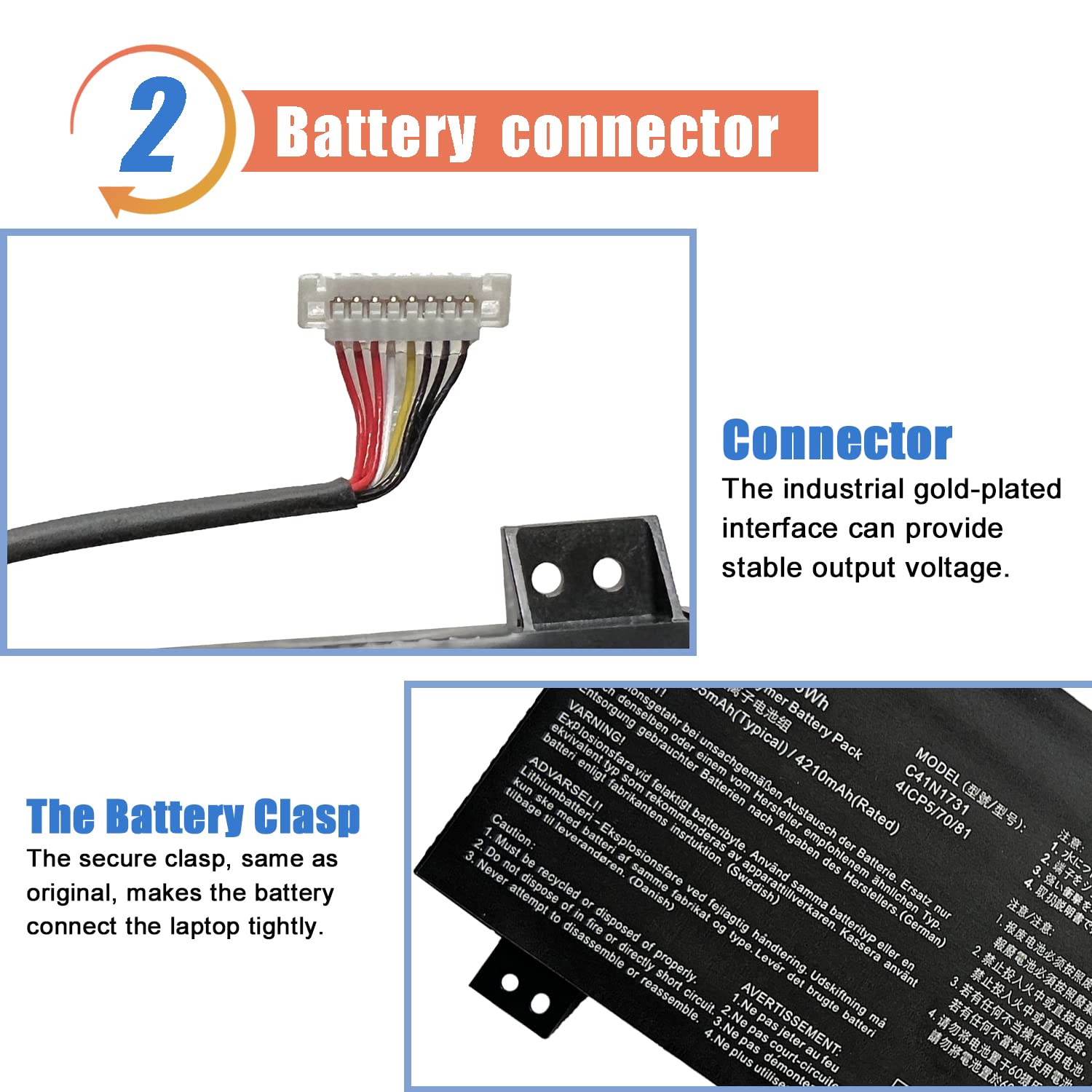 Asodi C41N1731 Battery Compatible With Asus Rog Strix Gl504,Gl504G,Gl504Gm,Gl504Gs,Gl504Gw (Scar Ii/Hero Ii) Series 15.4V 66Wh 4