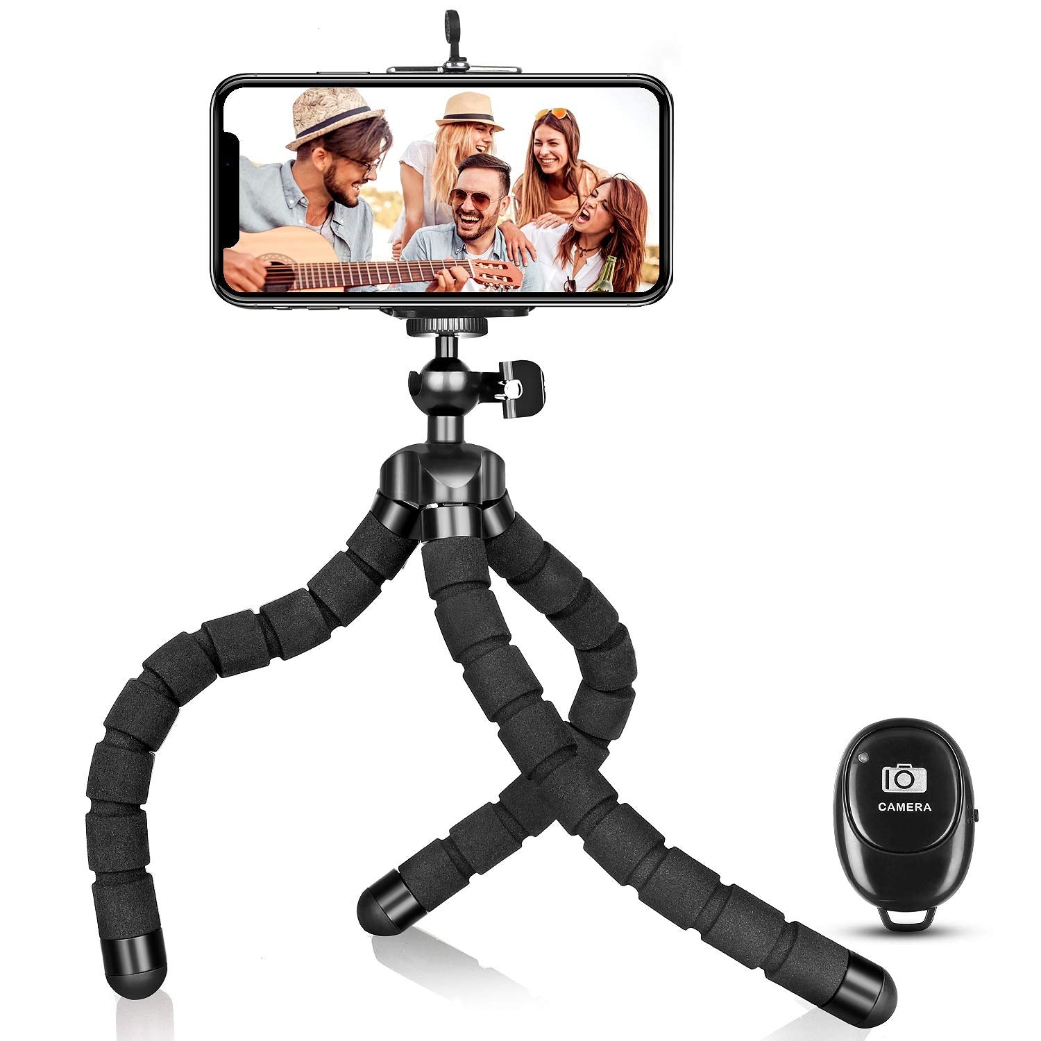 Phone Tripod, Portable Flexible Tripod Adjustable Cell Phone Tripod With Wireless Remote Mini Tripod Stand For Iphone 14 13 12 1