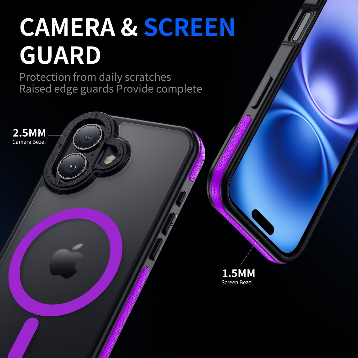 Yzoiko Strong Magnetic Case For Iphone 16 [10Ft Military Grade Protection] Compatible With Fit Magsafe Shockproof Slim Thin Cove