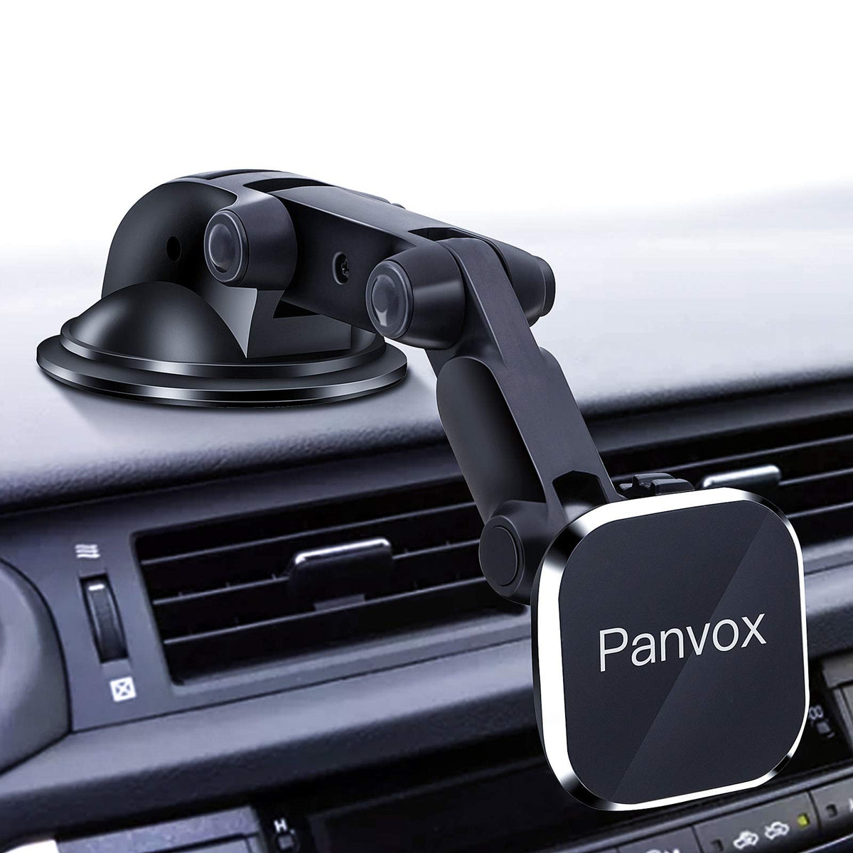 Magnetic Phone Car Mount, Universal Dashboard Windshield Car Phone Mount Holder With Upgraded 3.2'' Suction Cup,8 Strong Magnets