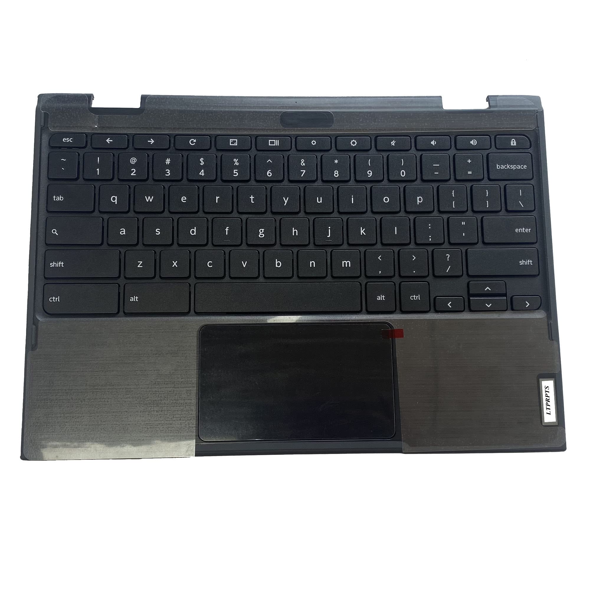Ltprpts Replacement Laptop Upper Case Palmrest Non Backlit Keyboard Touchpad Assembly Part For Lenovo 300E Chromebook 2Nd Gen As