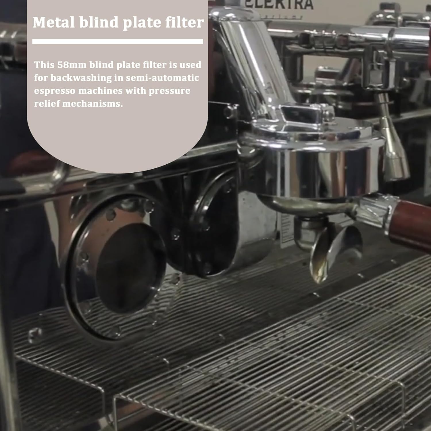 58Mm Backflush Inser, Backflush Filter Espresso, Stainless Steel Back Flush Blind Filter Basket Fits For Breville Gaggia Classic