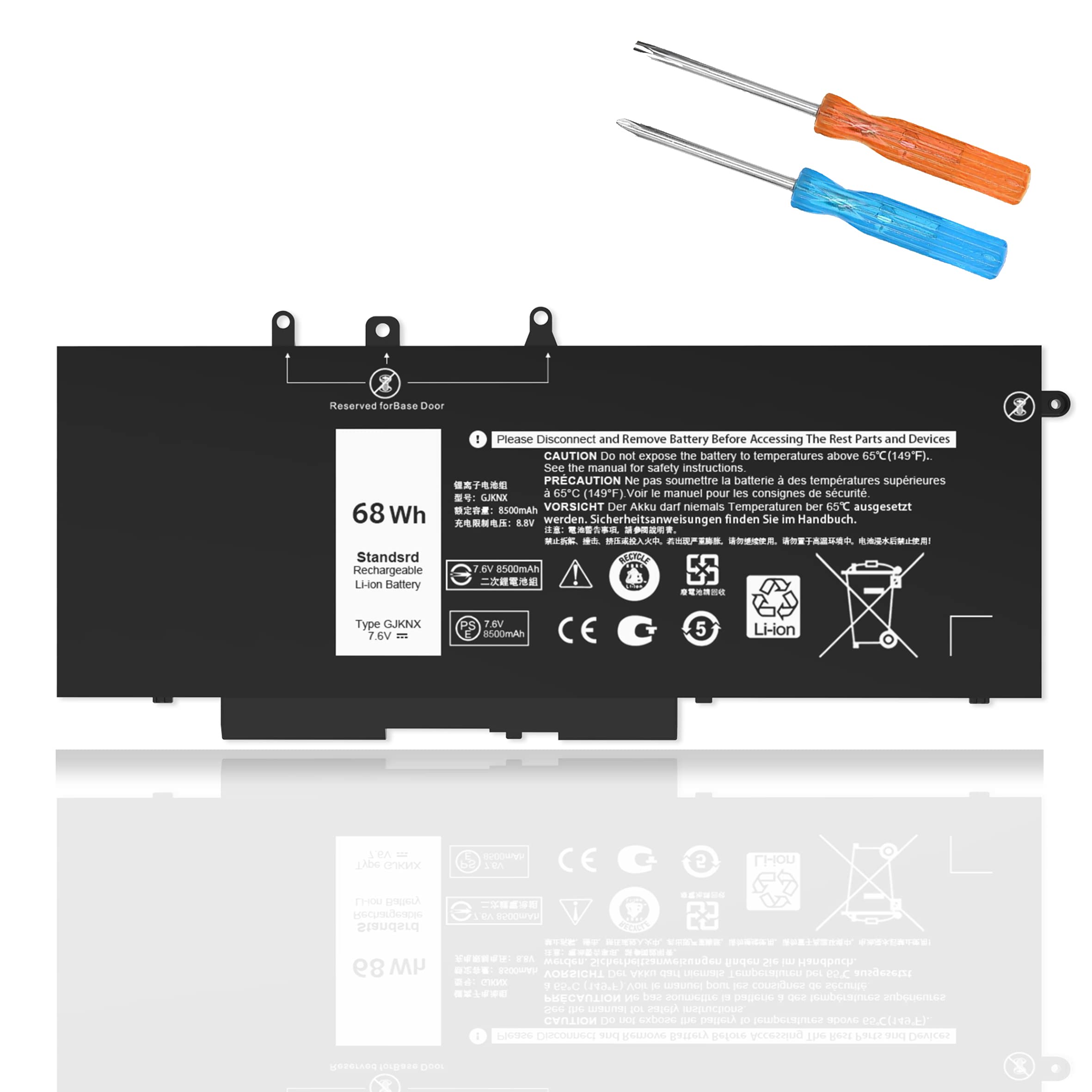 68Wh Gjknx Battery Replacement For Dell Latitude 5480 5580 5280 5288 5488 5590 5591 5490 5491 5495 E5480 E5580 E5490 E5590 Preci