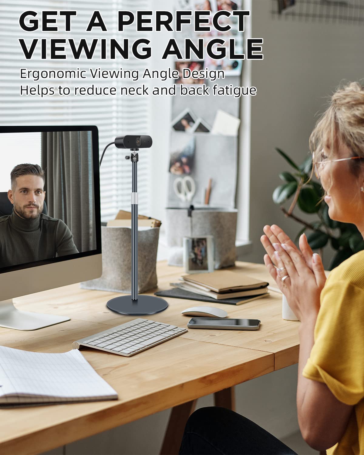 Nycetek Webcam Stand, Light Stand Tripod With 360� Rotatable Ballhead For Dslr Camera, Ring Light, Webcam, Desktop Tripod For Video Recording, Shooting, Game Streaming, Youtube