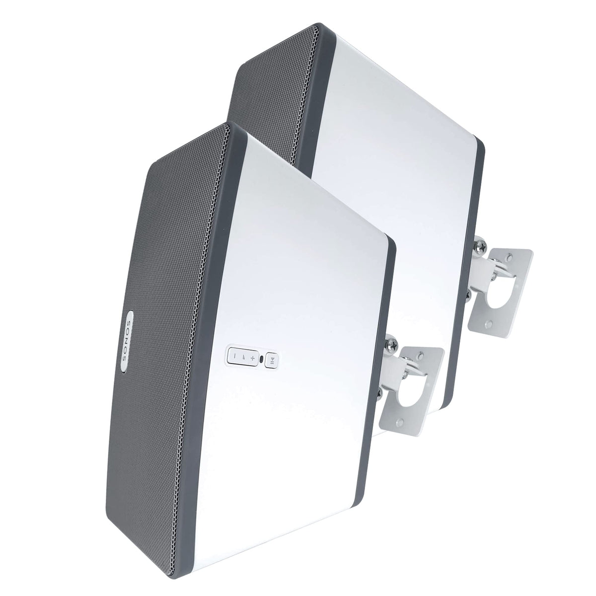 Play 3 Wall Mount White Pair Compatible With Sonos Play:3 Only, Twin Pack, Adjustable Swivel & Tilt Mechanism, 2 Mounting Bracke