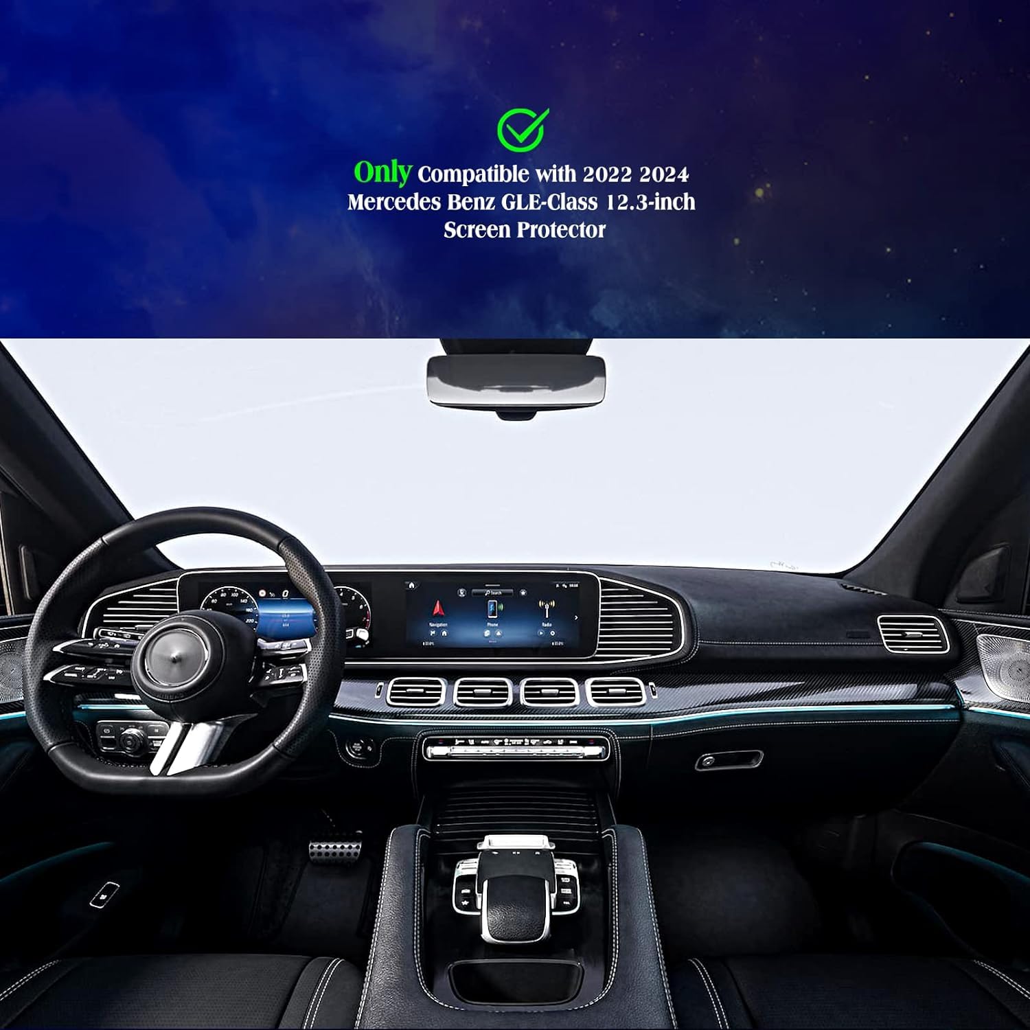 Eueky 2023 Gle Screen Protector For 2020 2024 Mercedes Benz Gle 450 580 Display Navigation System Touchscreen Display Tempered G