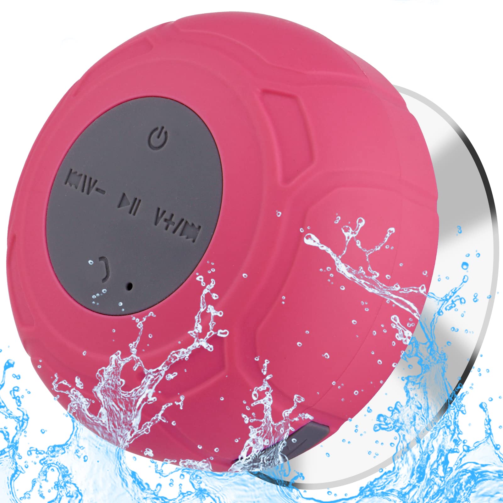 Annlend Waterproof Bluetooth Shower Speaker Portable Wireless Water Resistant Speaker Suction Cup,Built In Mic Gifts For Kids Sp