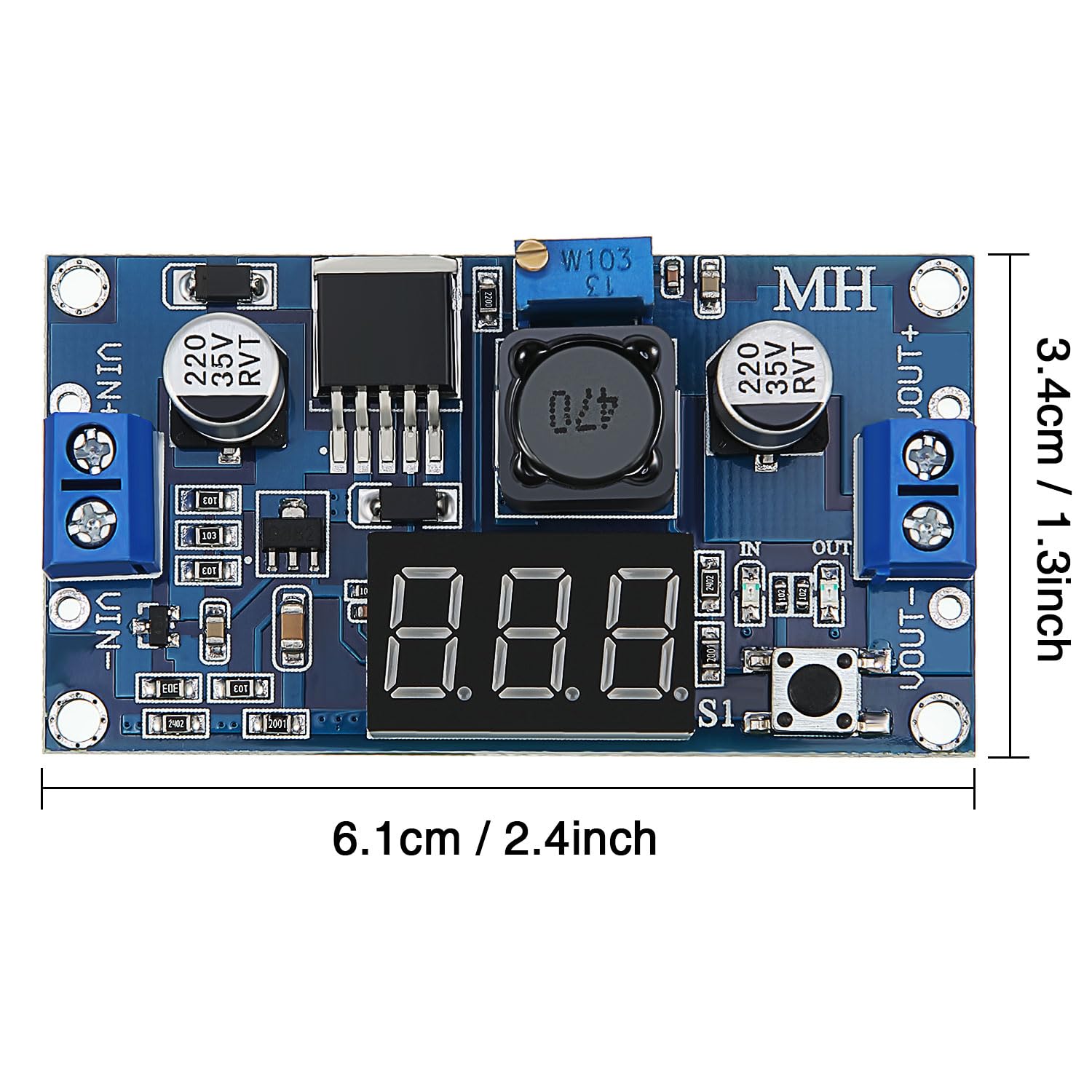 4 Pieces Adjustable Lm2596S Dc Dc Buck Converter Reduced Voltage Regulator Power Module 36V 24V 12V To 5V 2A Voltage Stabilizer
