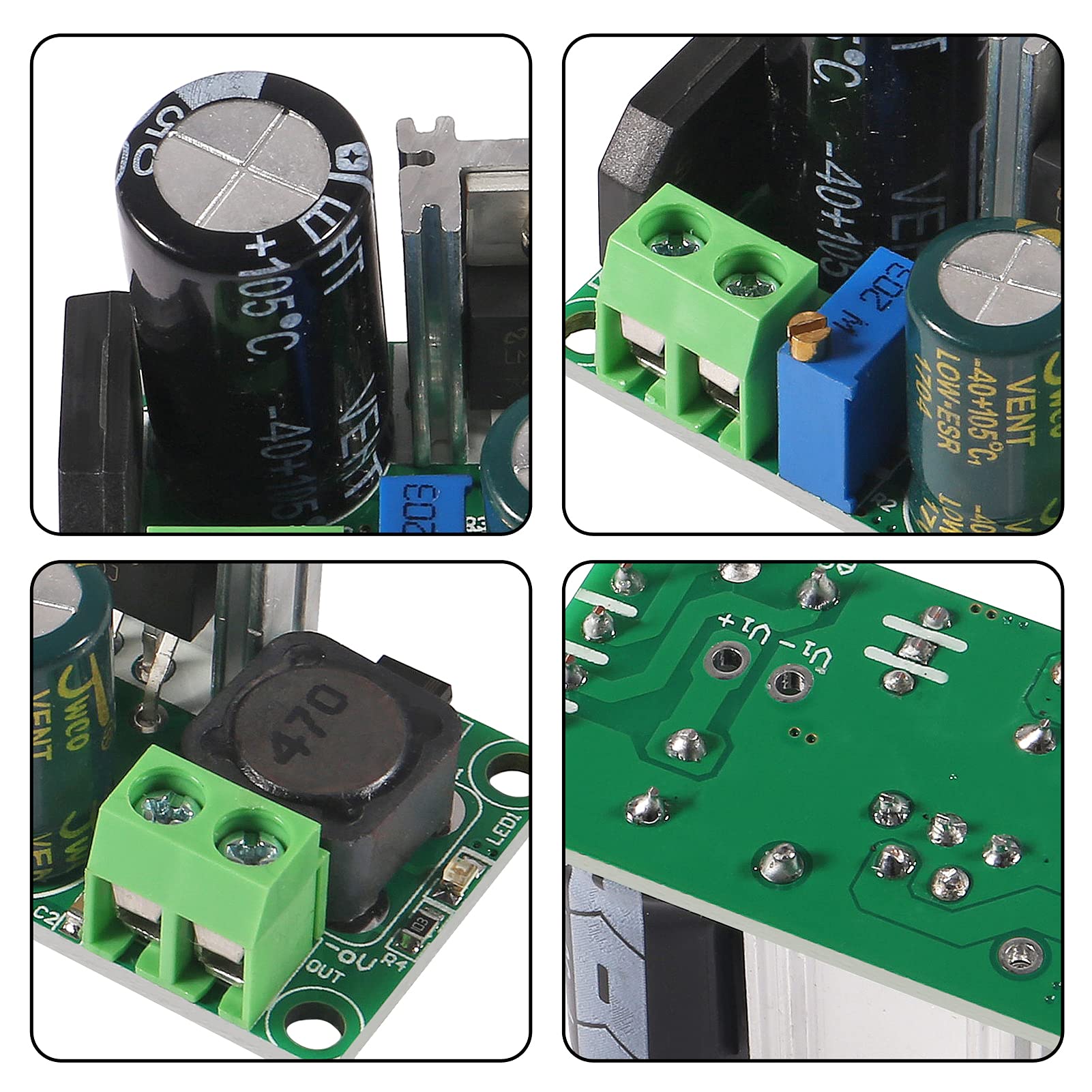 Umlife 4Pcs Ac/Dc To Dc Step Down Buck Converter Ac 5 30V Dc 5 48V 24V 36V 48V To Dc 2.5 35V 12V Voltage Regulator Board 2A Adju