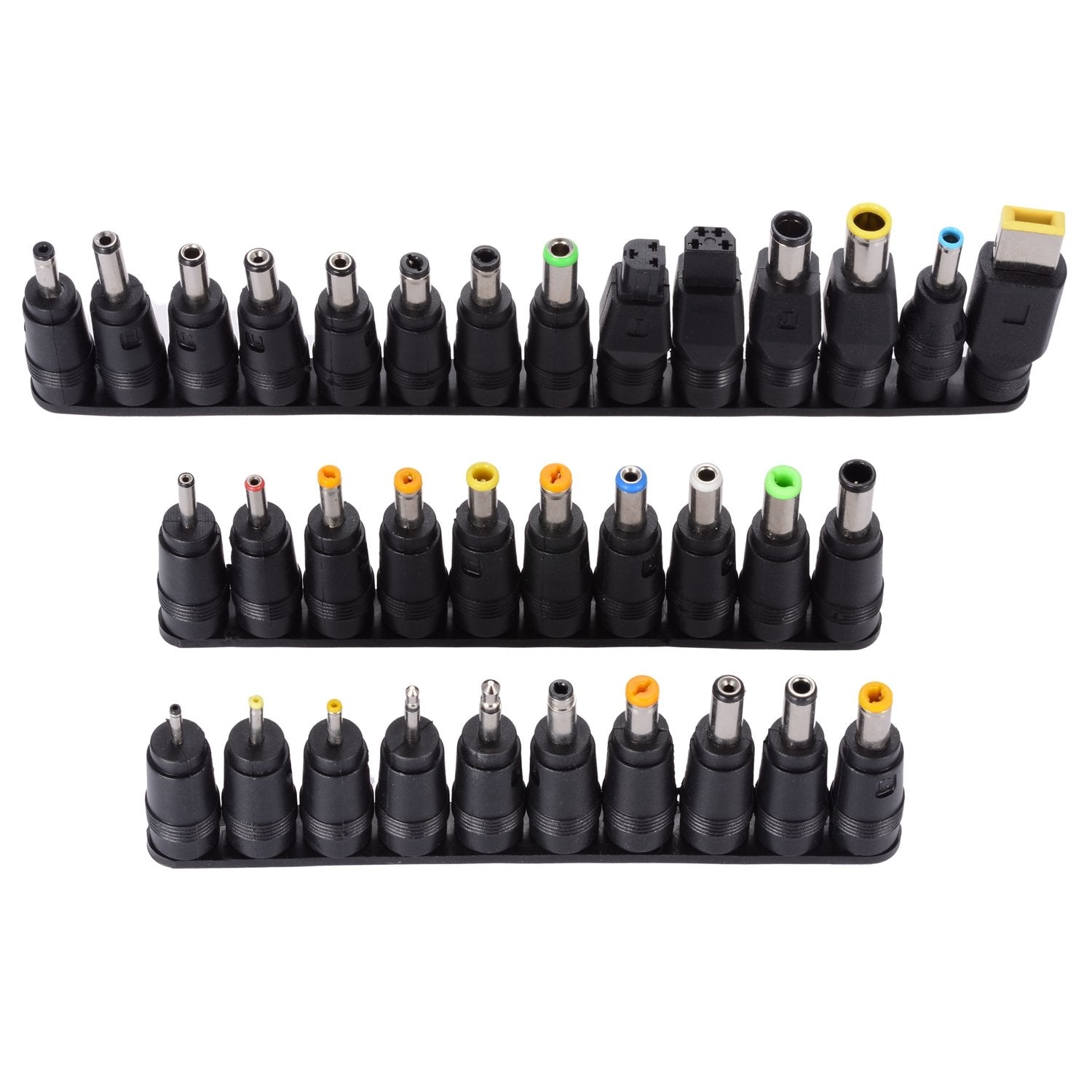 Soulbay 34Pcs Universal Laptop Notebook Input Dc Plug Set Jack Tips For Lenovo Toshiba Dell Hp Asus And Most Laptops