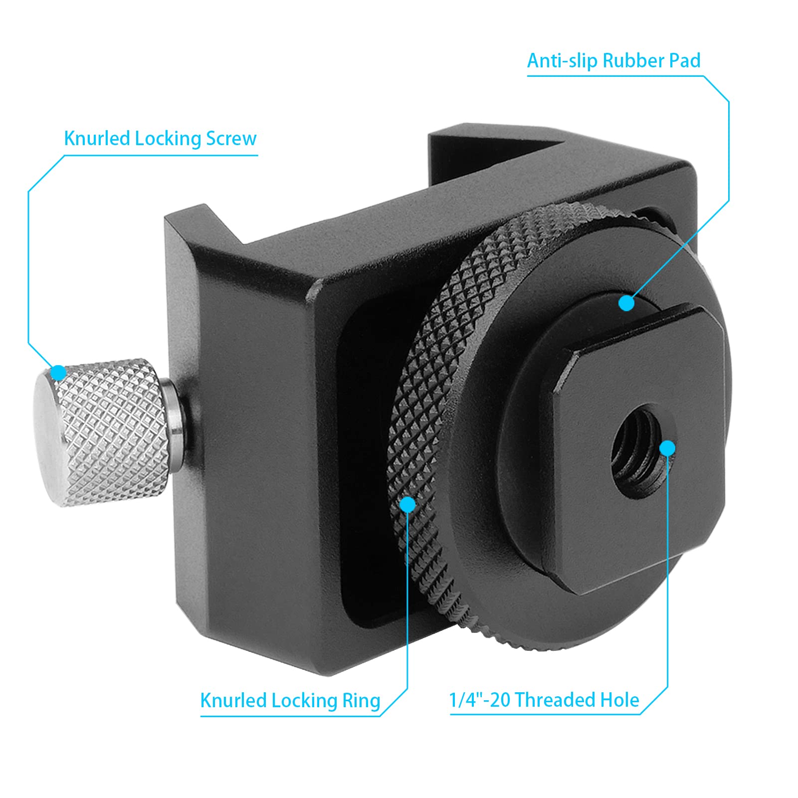 Yueoct Metal Telescope Finderscope Mount Adapter Finder Scope Base Dovetail Bracket With 1/4'' Threaded Hole For Video Dslr Mirr