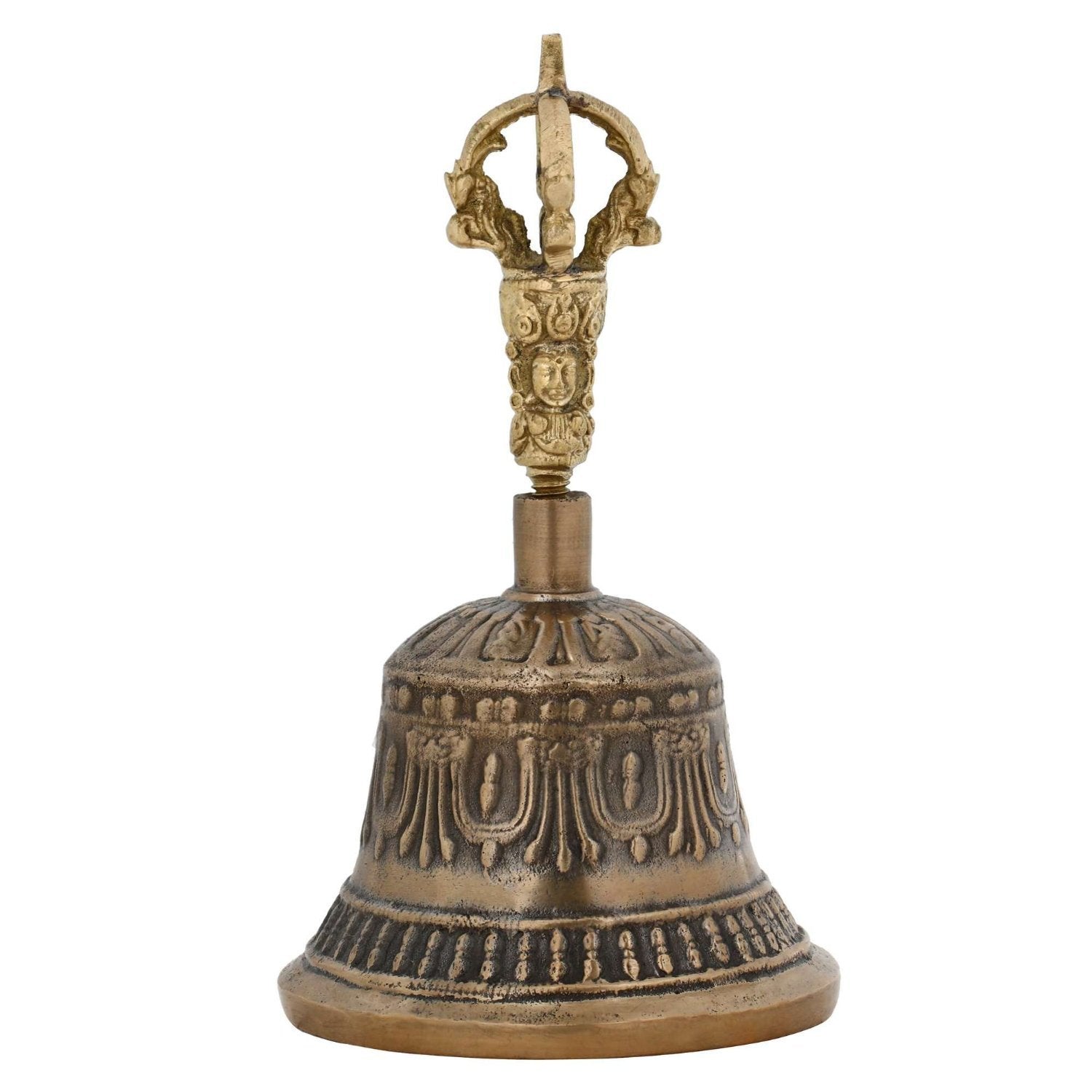 Zap Impex Tibetan Hand Bell Meditation & Prayer Bells Dorje, Vajra 6 Inch