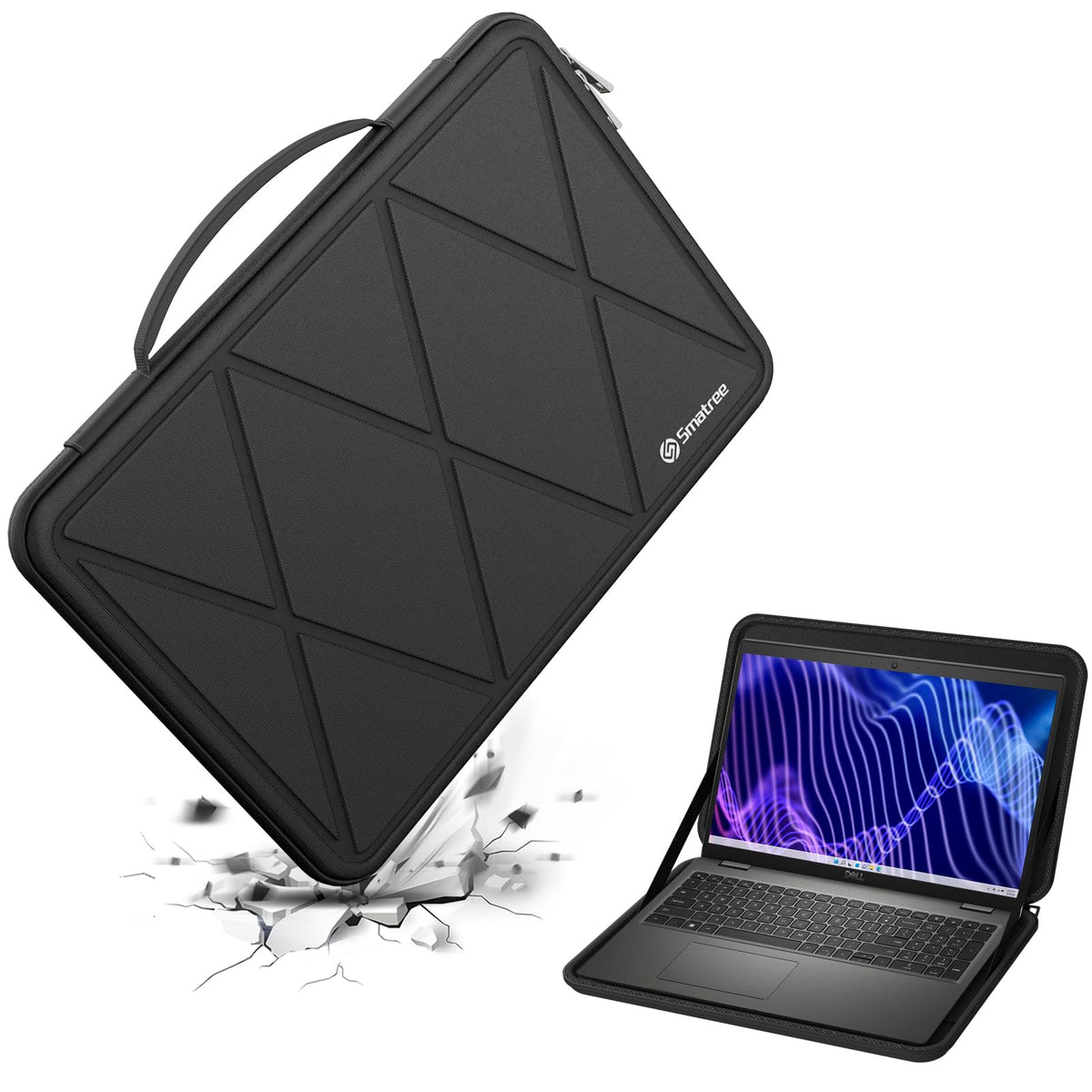 Smatree Hard EVA Protective Sleeve Case Compatible for 15.6 inch Dell Latitude 3550/3540 Laptop, 15.6 inch Dell Carry Travel Case Waterproof Sleeve (X8278)