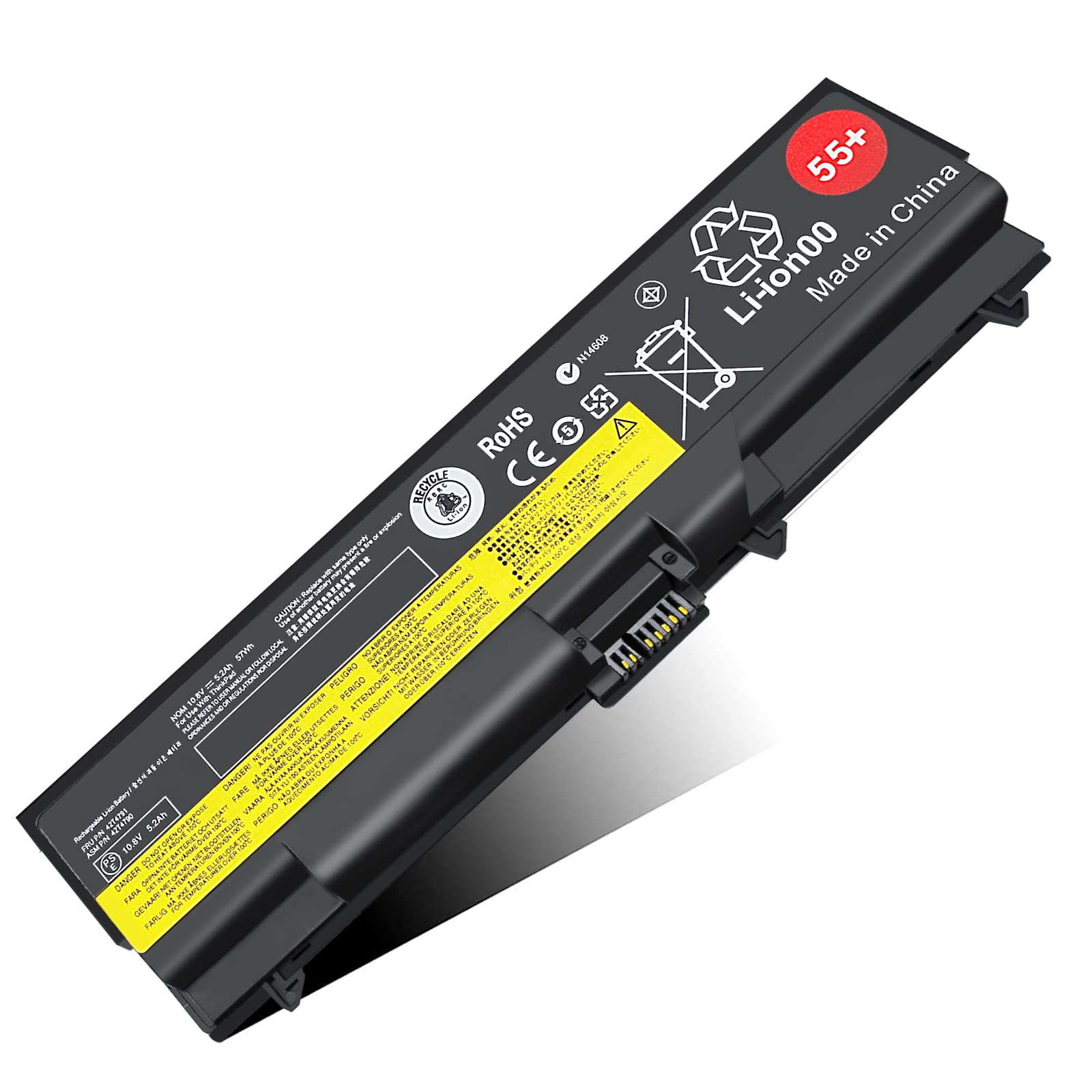 Tskybear New Replacement Laptop Battery For Lenovo Thinkpad T410 T510 T520 W510 W520 L412 L420 L512 Sl410 Sl510 50+ Battery Fits