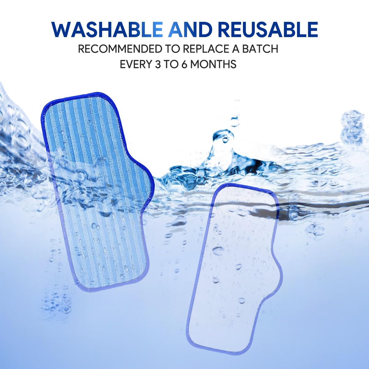 Keepow Microfiber Pads For Dupray Neat Steam Cleaner, 3 Pack Washable Pads