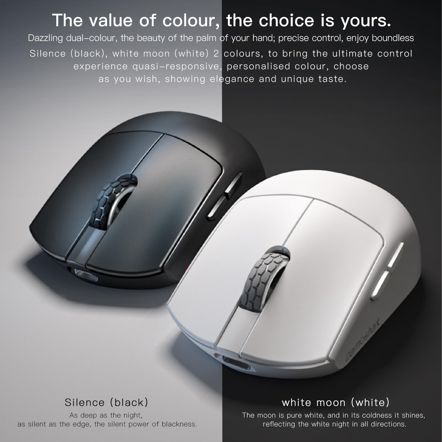 Darmoshark M5 Wireless Gaming Mouse,Tri Mode 4K/Usb C/Bluetooth Mouse Up To 26000Dpi,Paw3395 Optical Sensor Lightweight 38G,5 Pr