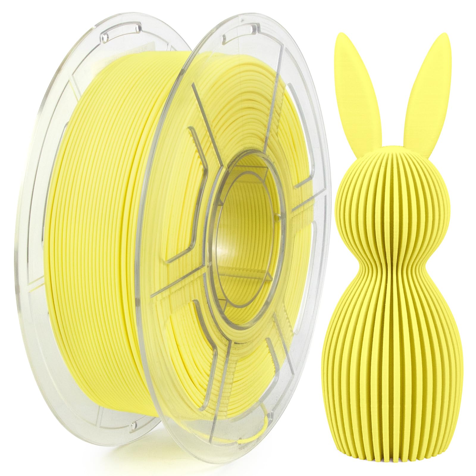 iSANMATE High Speed Matte PLA+ 3D Printer Filament, Matte Yellow PLA+ Filament 1.75mm Designed for High Speed 30-600mm/s, Fast P