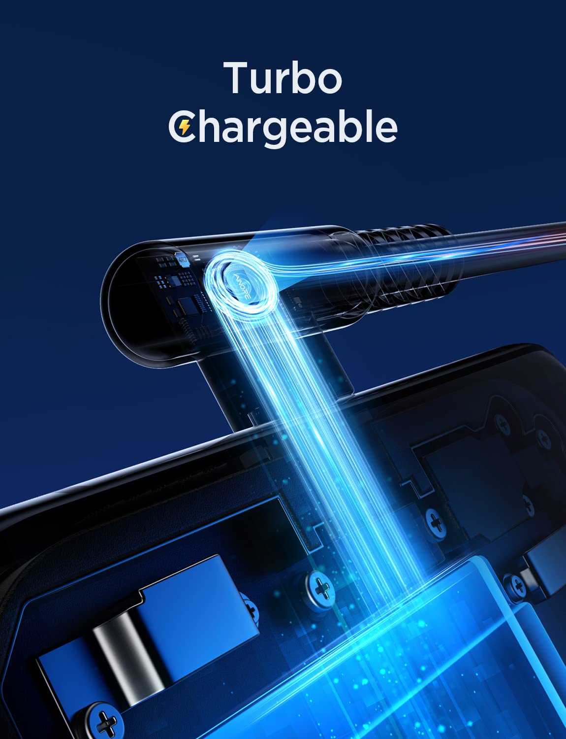 Ainope Usb C Cable 3Ft Right Angle, 2 Pack Usb To Usb C Cable 3Ft 3.1A Fast Charging Nylon Braided Usb A To Usb C Cable Blue Acc