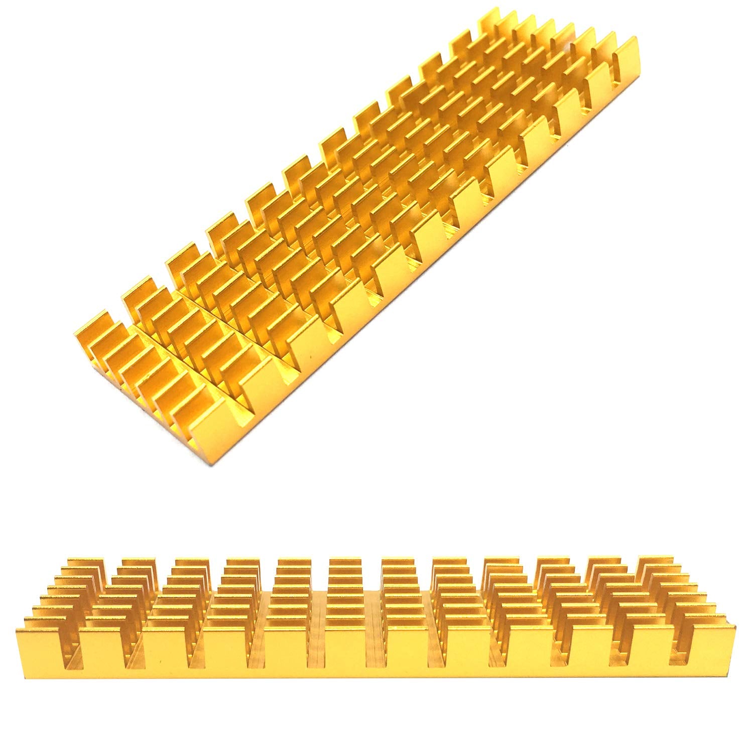 2 pcs Applicable m.2 nvme ssd 2280 Heatsinks Gold