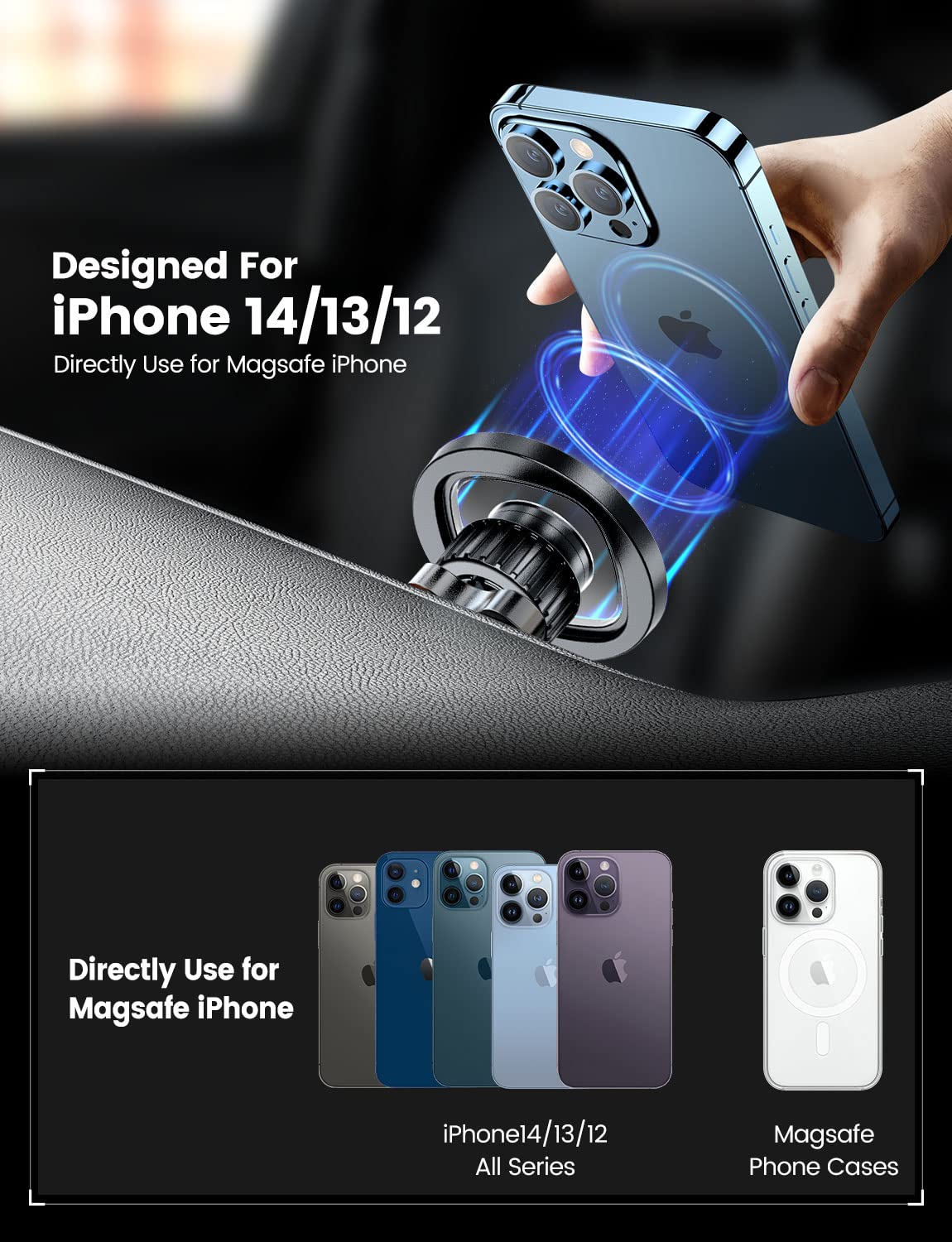 Esamcore Magsafe Magnet Head For Car Mount, Universal For Magsafe Car Mount 18 Pcs Magnets Replacement, Fit For 17Mm Ball Joint