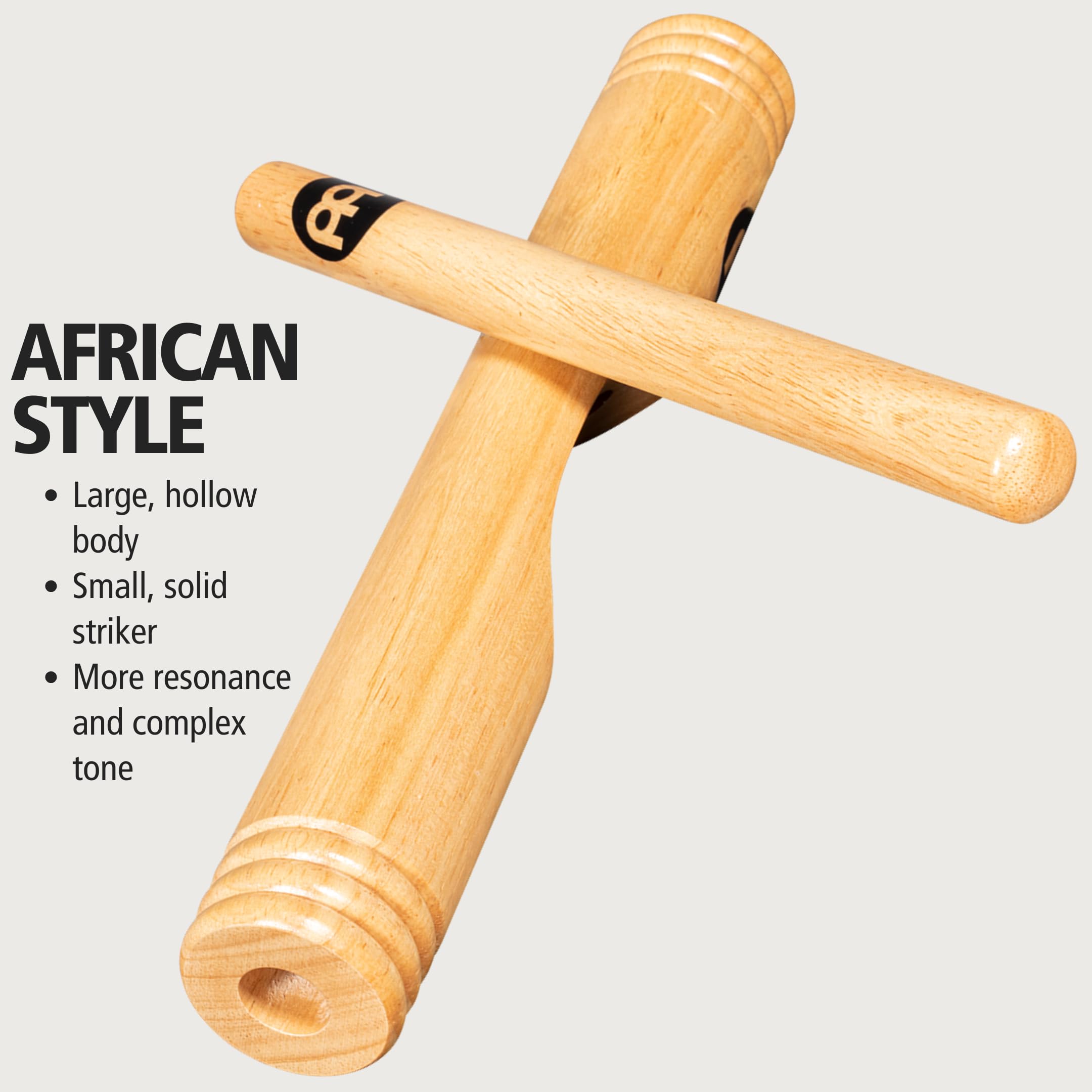 Meinl Percussion Cl3Hw African Hardwood Claves, Hollow Body
