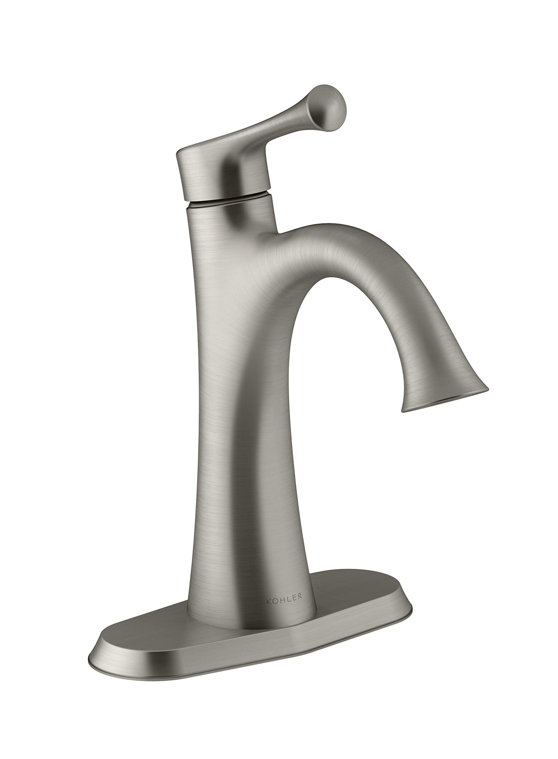 Kohler Lilyfield Brushed Nickel 1 Handle Single Hole/4 In Centerset Bathroom Faucet