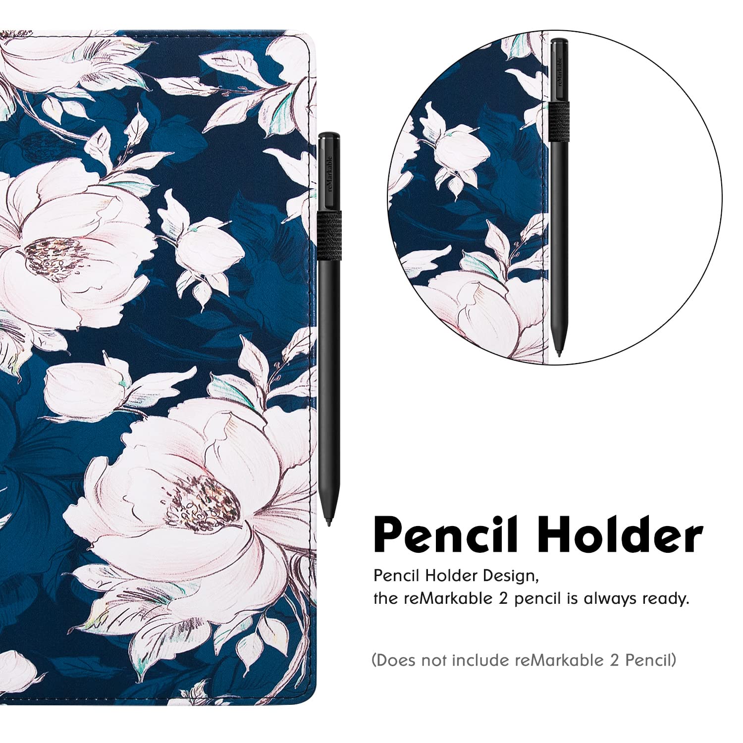 Bozhuorui Stand Case For 10.3'' Remarkable 2 Epaper Tablet (2020 Release)   Premium Pu Leather Sleeve Cover With Pen Holder And