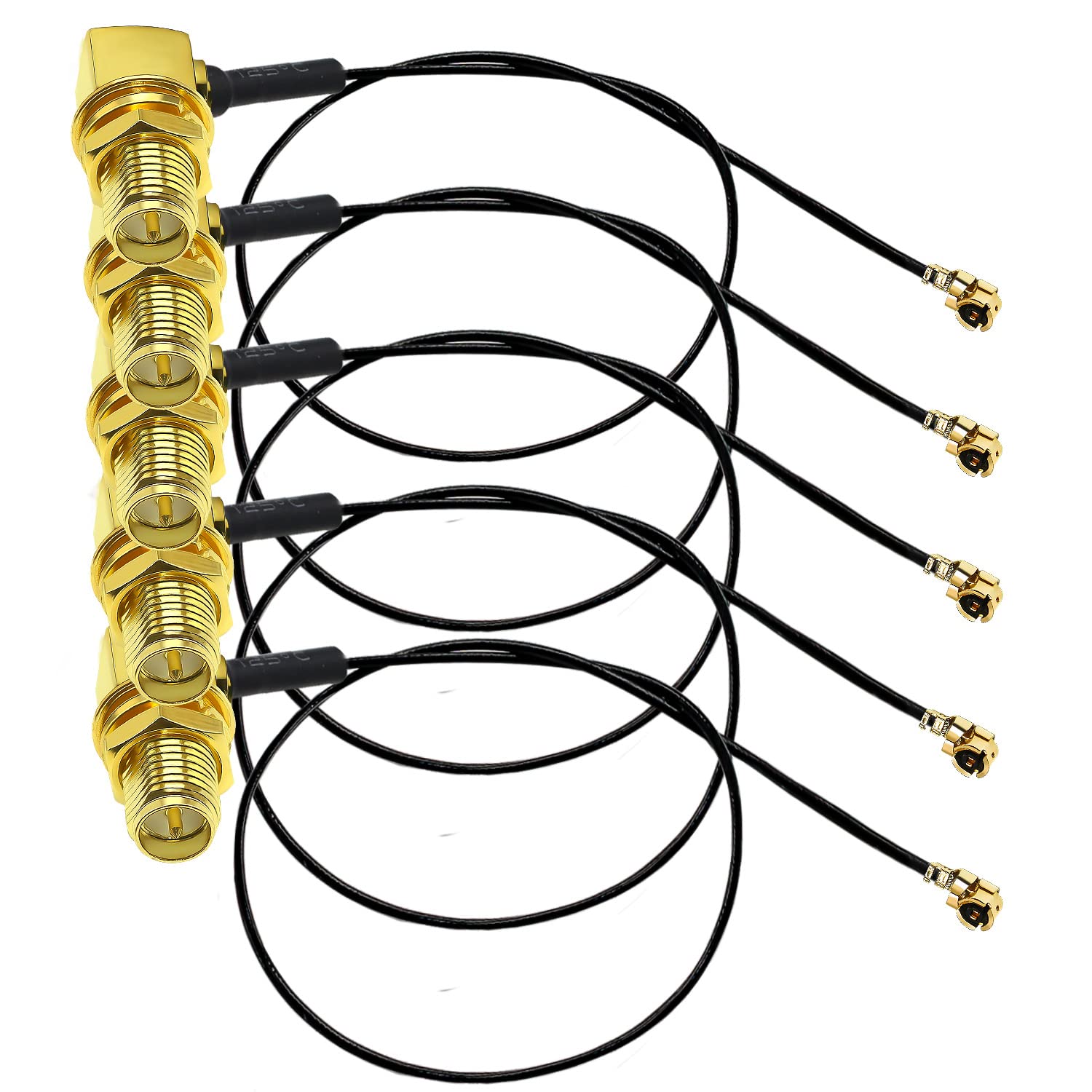 Tuolnk Ipx To Rp Sma Elbow Extension Cable U.Fl Ipex To Rp Sma Female Right Angle Wifi Antenna Pigtail Cable 1.13Mm Extension Ca