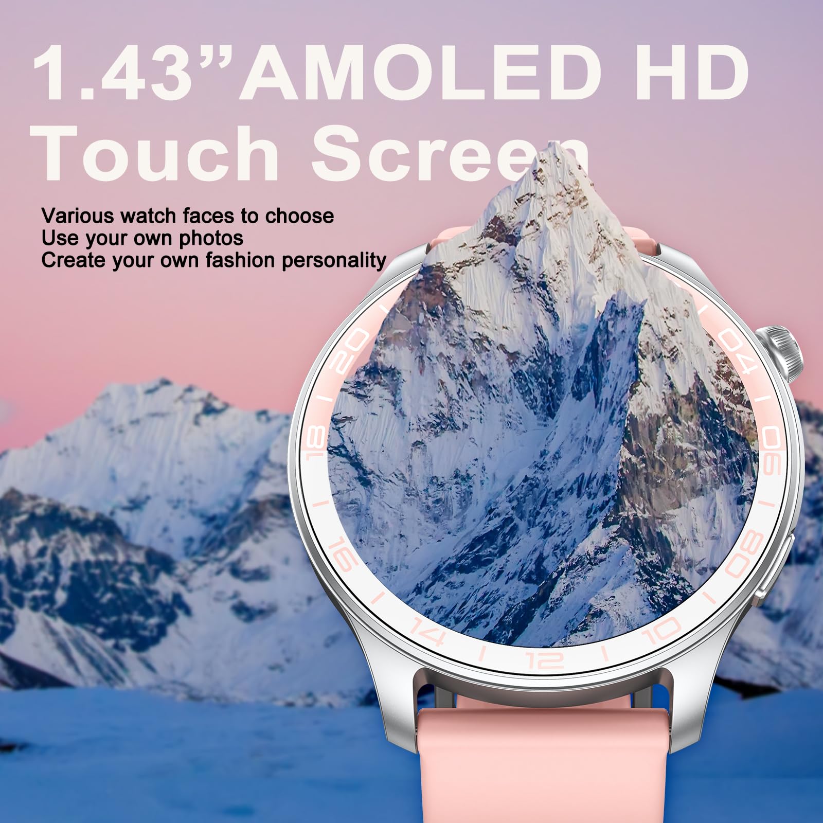 Smart Watch, 1.43 '' Smartwatch For Men Women (Answer/Make Call), Fitness Tracker With 110+ Sport Modes, Ip68 Waterproof, Spo2,