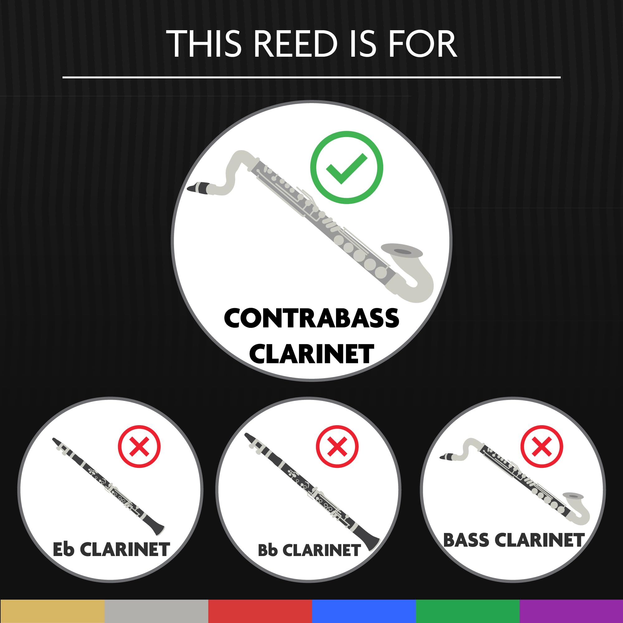 L  Gre Reeds - Contrabass Clarinet Reed, Classic, Strength 2.00 (Bbcb2.00) - Premium Synthetic Woodwind Reed