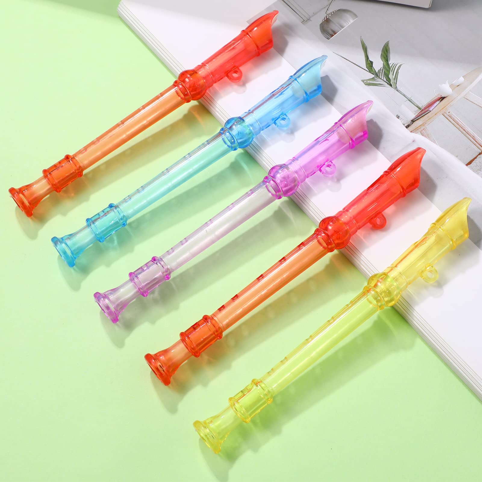12 Pcs Plastic Recorder 6 Hole Mini Orchestra Musical , Music Recorder Instrument For Student, Music Flutes For Beginner Plastic