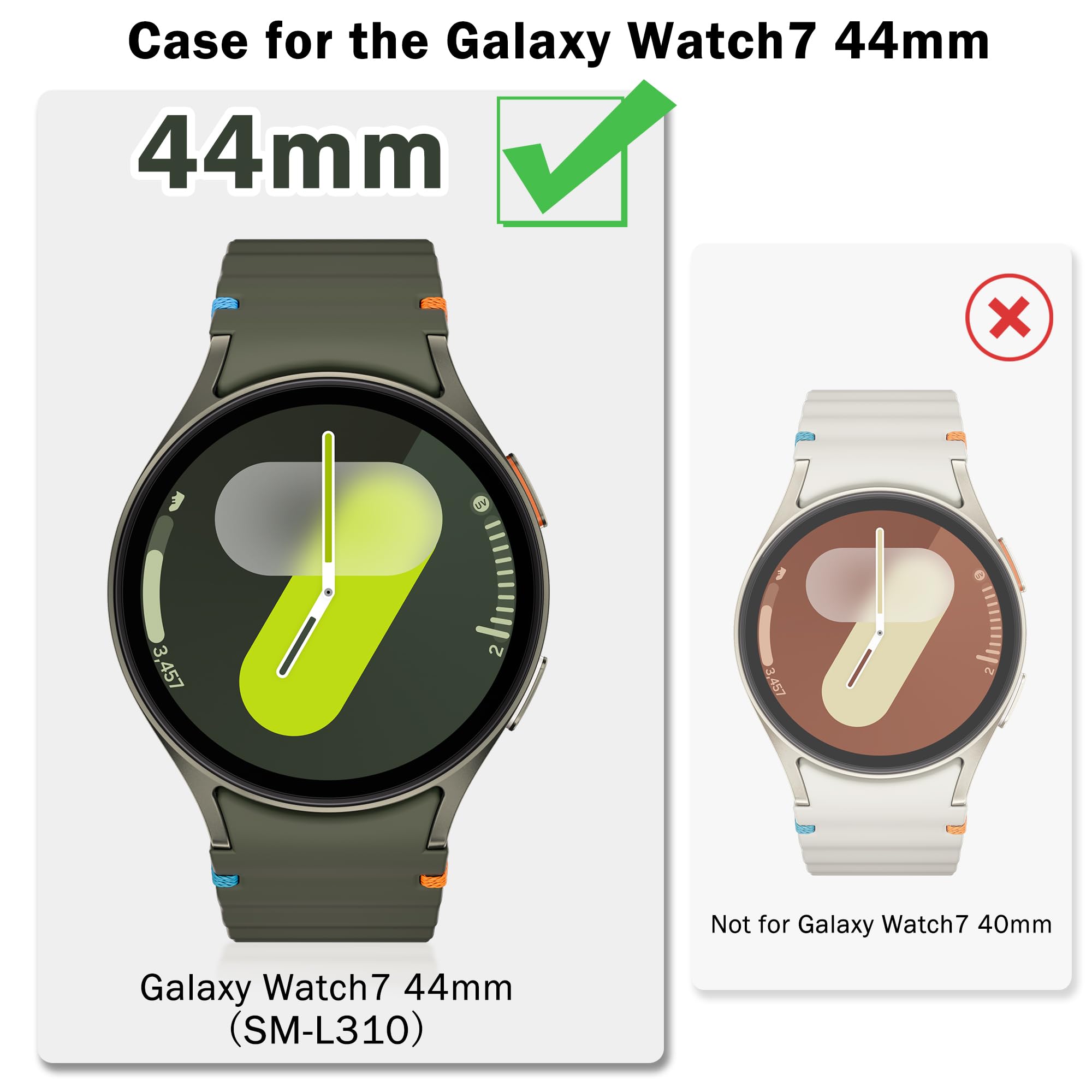 [10 Pack] Yuvike Bling Watch Screen Protector For Samsung Galaxy Watch7 44Mm, Glitter Case Tpu Soft Cover Full Protection With S