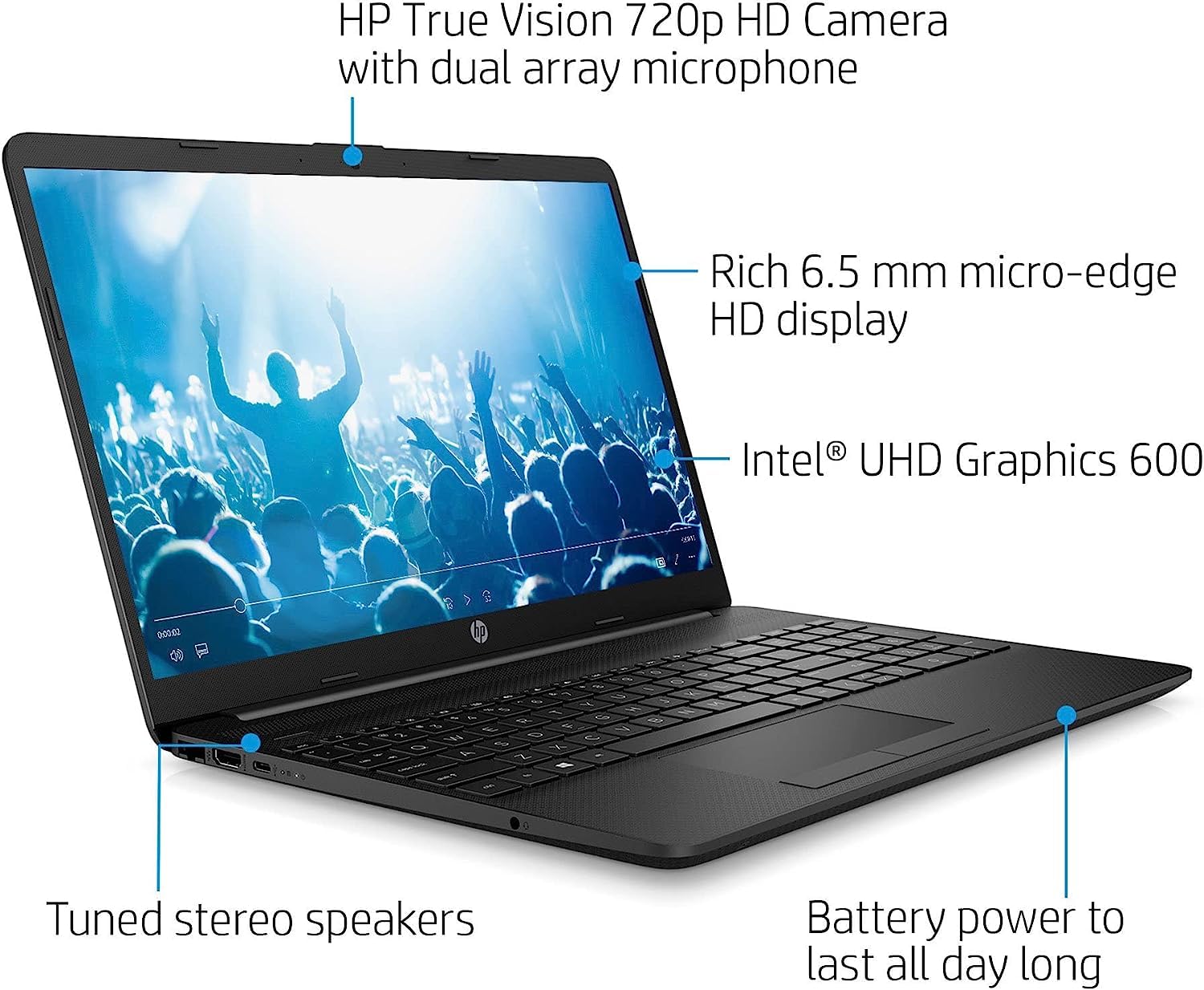 Hp Flagship 15.6 Hd Pavilion Laptop For Business And Student, 16Gb Ram, 1Tb Ssd, Intel Quad-Core Pentium N5030, Webcam, Online C