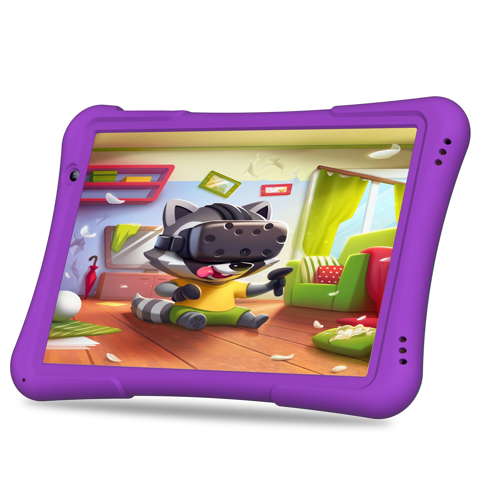 PRITOM 10 inch Kids Tablet Android 14 Tabletas 32GB, Quad-Core, 6000mAh, Large HD IPS Display, WiFi 6, Dual Camera, Bluetooth, T