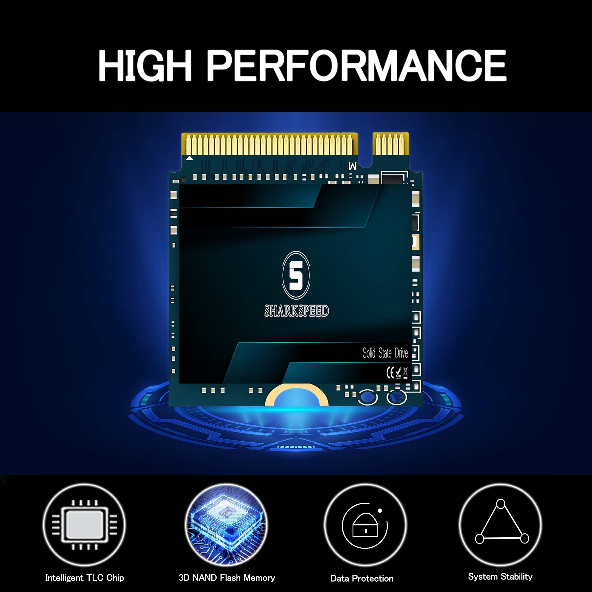 Sharkspeed M.2 2230 Ssd 1Tb Nvme Pcie Gen3.0X4 Internal Solid State Drive, Compatible With Steam Deck,Microsoft Surface Pro7/Pro