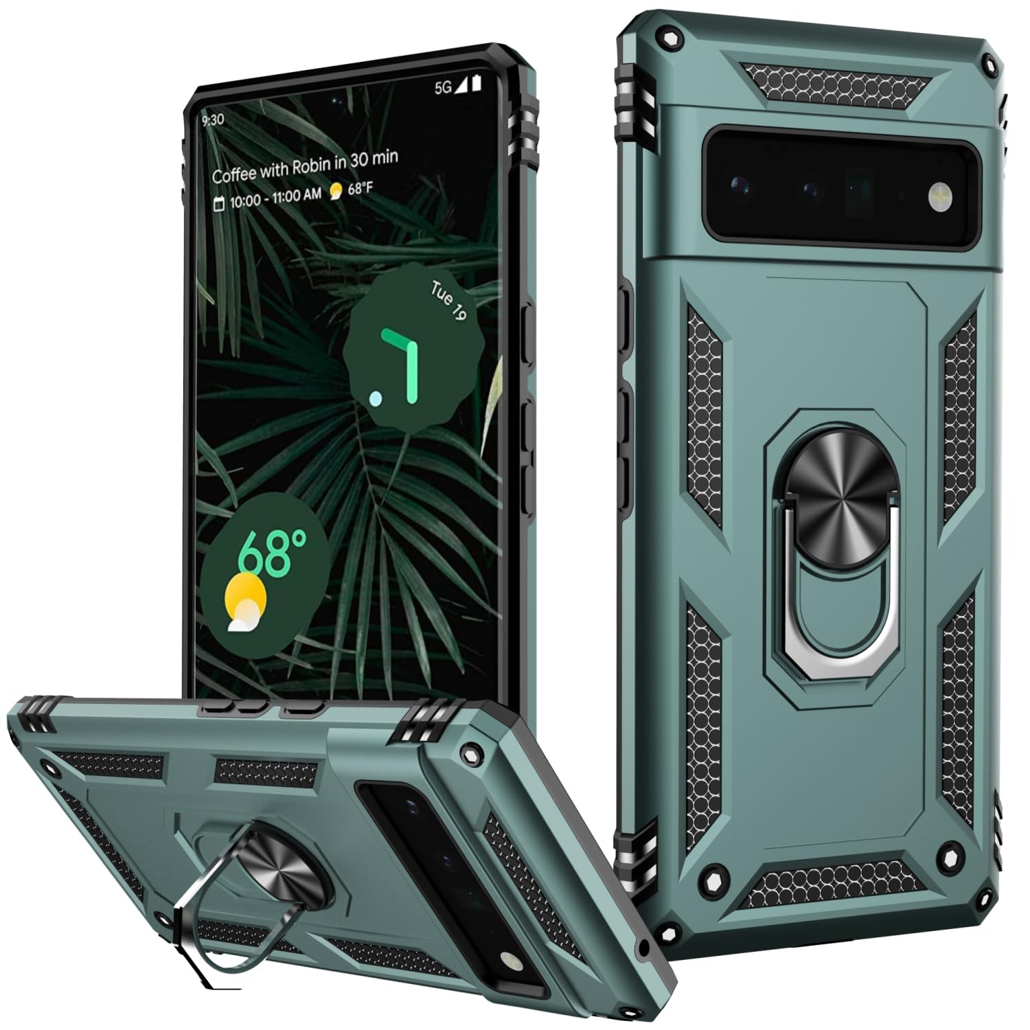 Lumarke For Google Pixel 6 Pro Case With Screen Protector,Pass 16Ft. Drop Tested Military Grade Protective Phone Cover With Magn