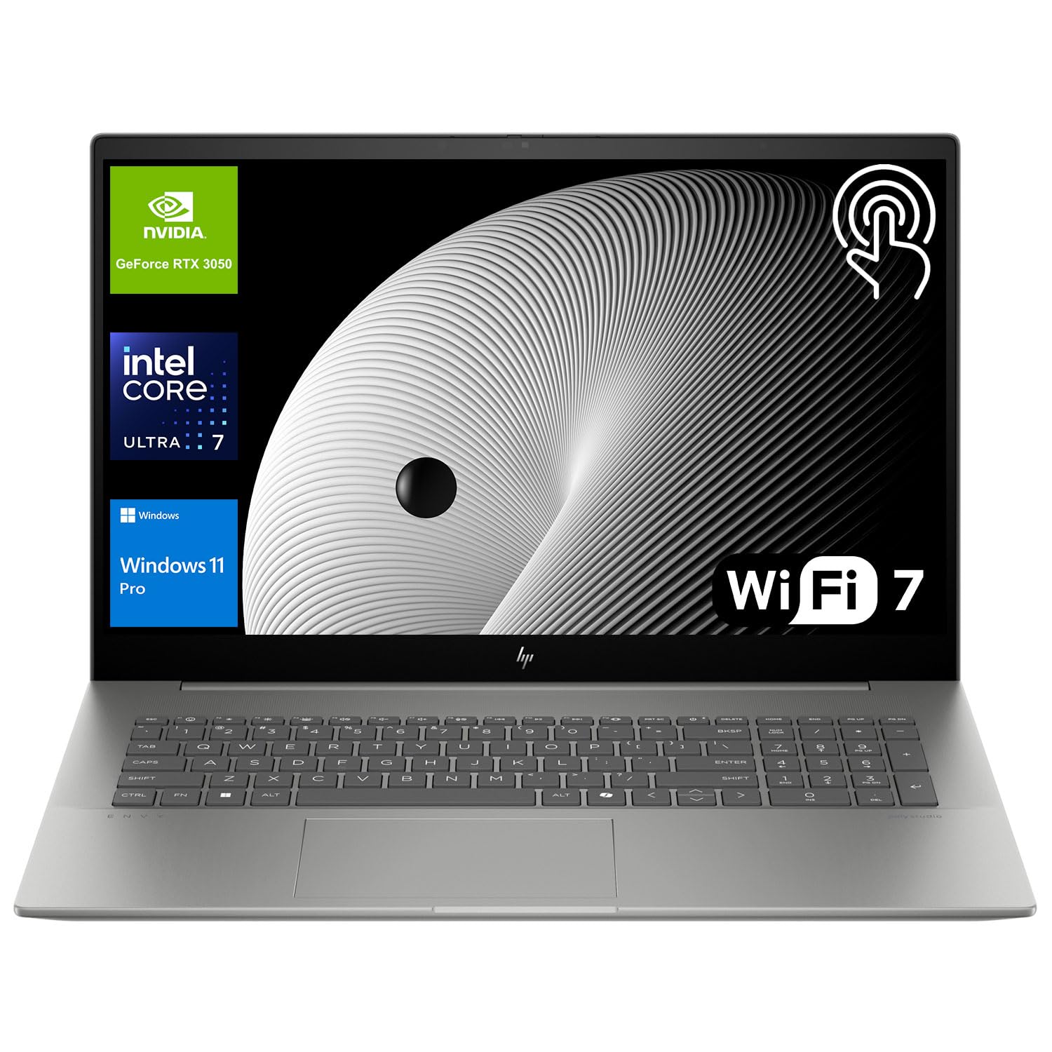 HP Envy Business Laptop, 17.3 FHD Touchscreen, Intel Core Ultra 7 155U, NVIDIA GeForce RTX 3050, 32GB DDR5 RAM, 1TB SSD, HDMI, T
