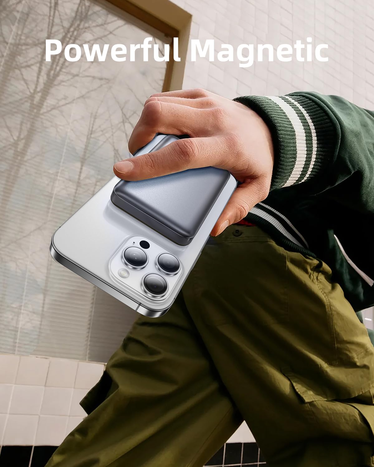 Innostyle Magnetic Power Bank For Iphone, 10000Mah Magnetic Wireless Portable Charger Slim And Compact Magsafe Battery Pack 20W