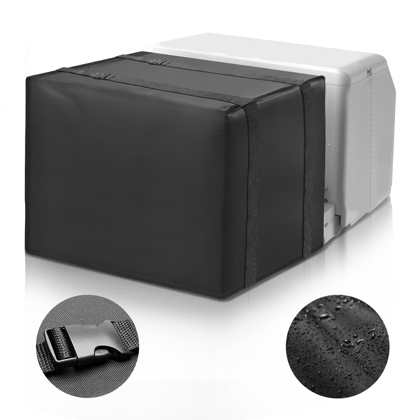 600D U Shaped Window Air Conditioner Cover For Midea U Shaped Ac, Luxiv Black Outdoor Window Ac Waterproof Cover For U Shaped Wi