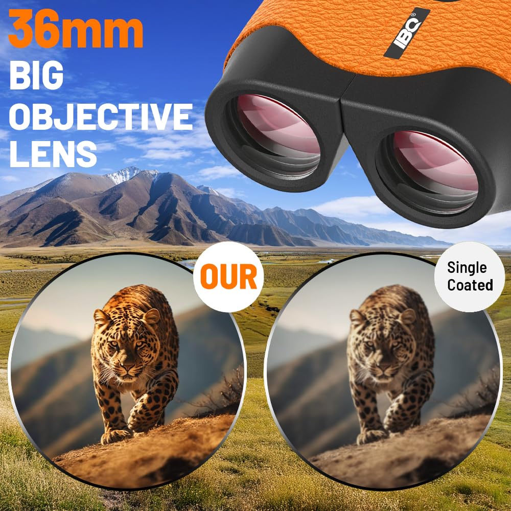 15X36 Compact Binoculars For Kids, For Adults, Bak4 Prism Fmc Lens, Ipx7 Waterproof Binoculars For Bird Watching, Outdoor Sport,