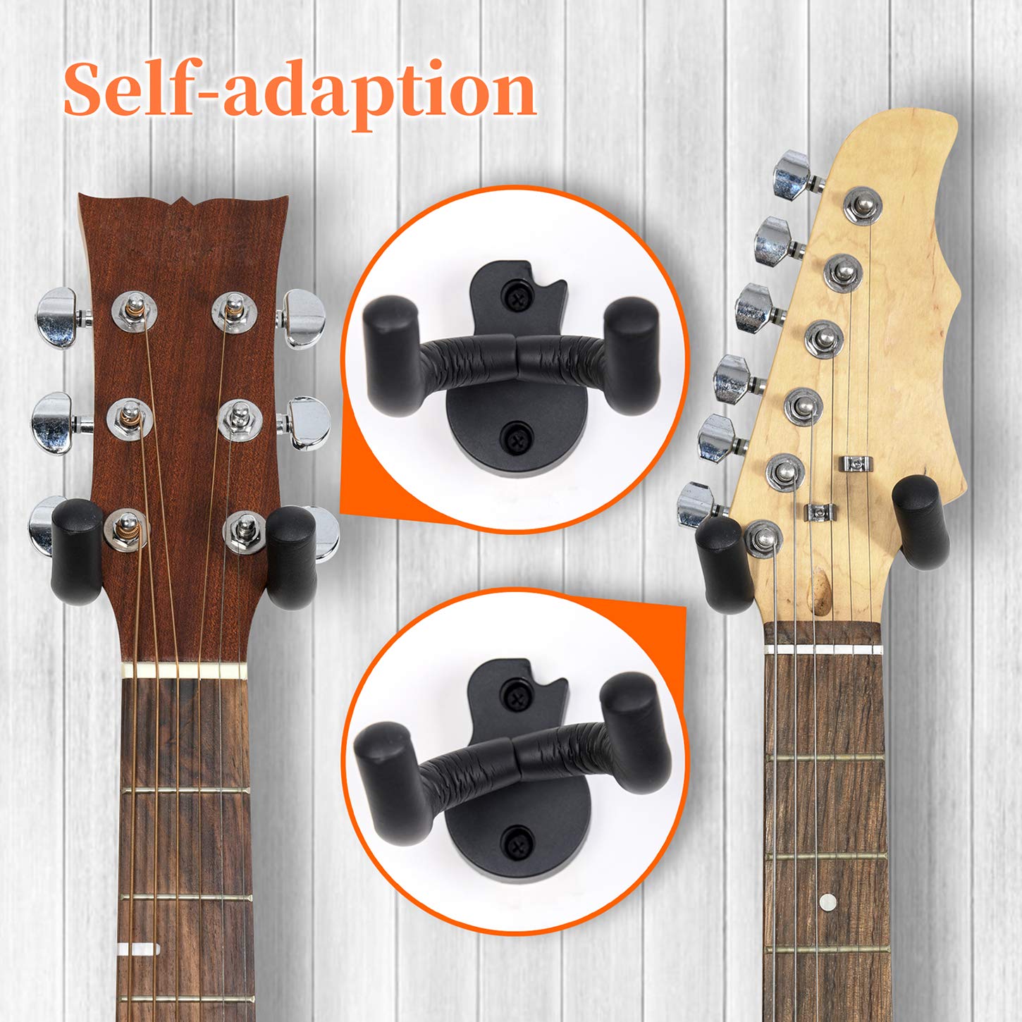 Guitar Hanger And Guitar Wall Mount Holder Hook Stand, String Instruments Wall Rack Bracket Hangers For Acoustic Electric Bass C
