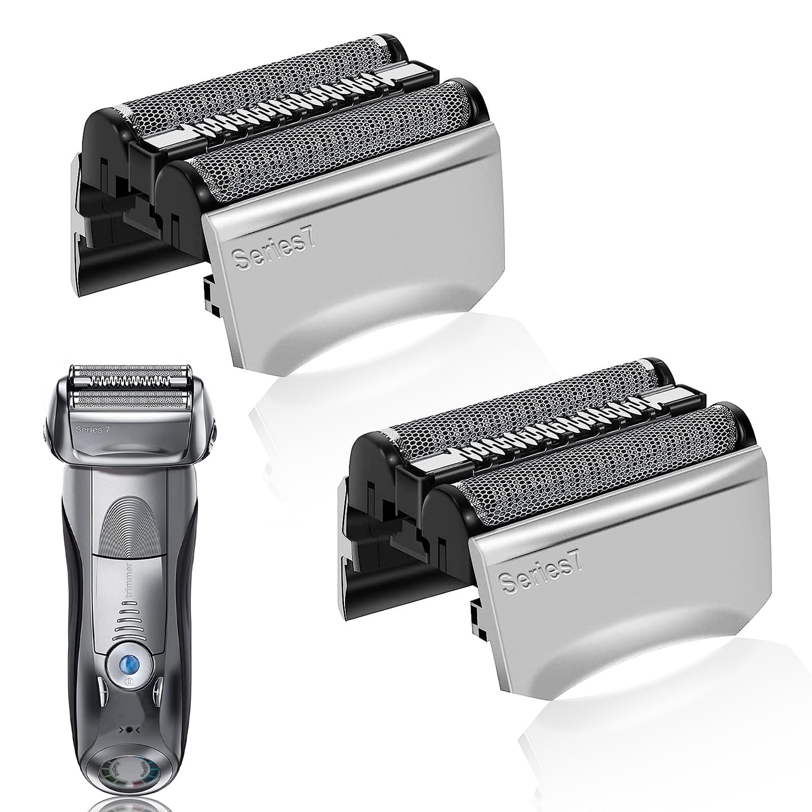 2Pcs Series 7 70S Electric Shaver Replacement Heads Compatible With Braun Series 7 Shavers Replacement For 720Cc, 730Cc, 735S, 7