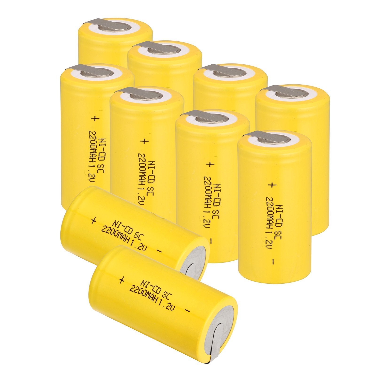 Odstore Ni Cd Rechargeable Battery Sub C Sc Batteries (Yellow*10)