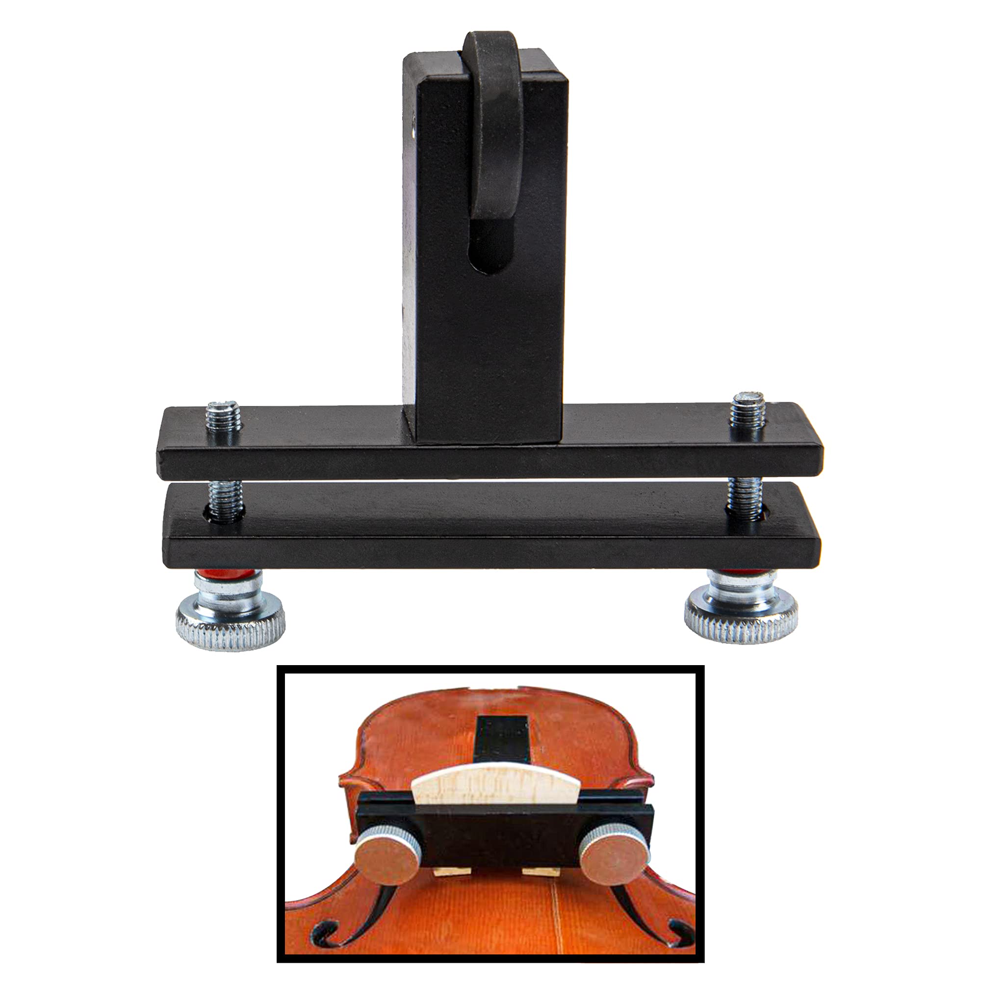 1Pcs Yootones Violin Bridge Fitting Tool Violin Metal Bridge Holder Compatible With Adjustable Violin Luthier Tool (Black)
