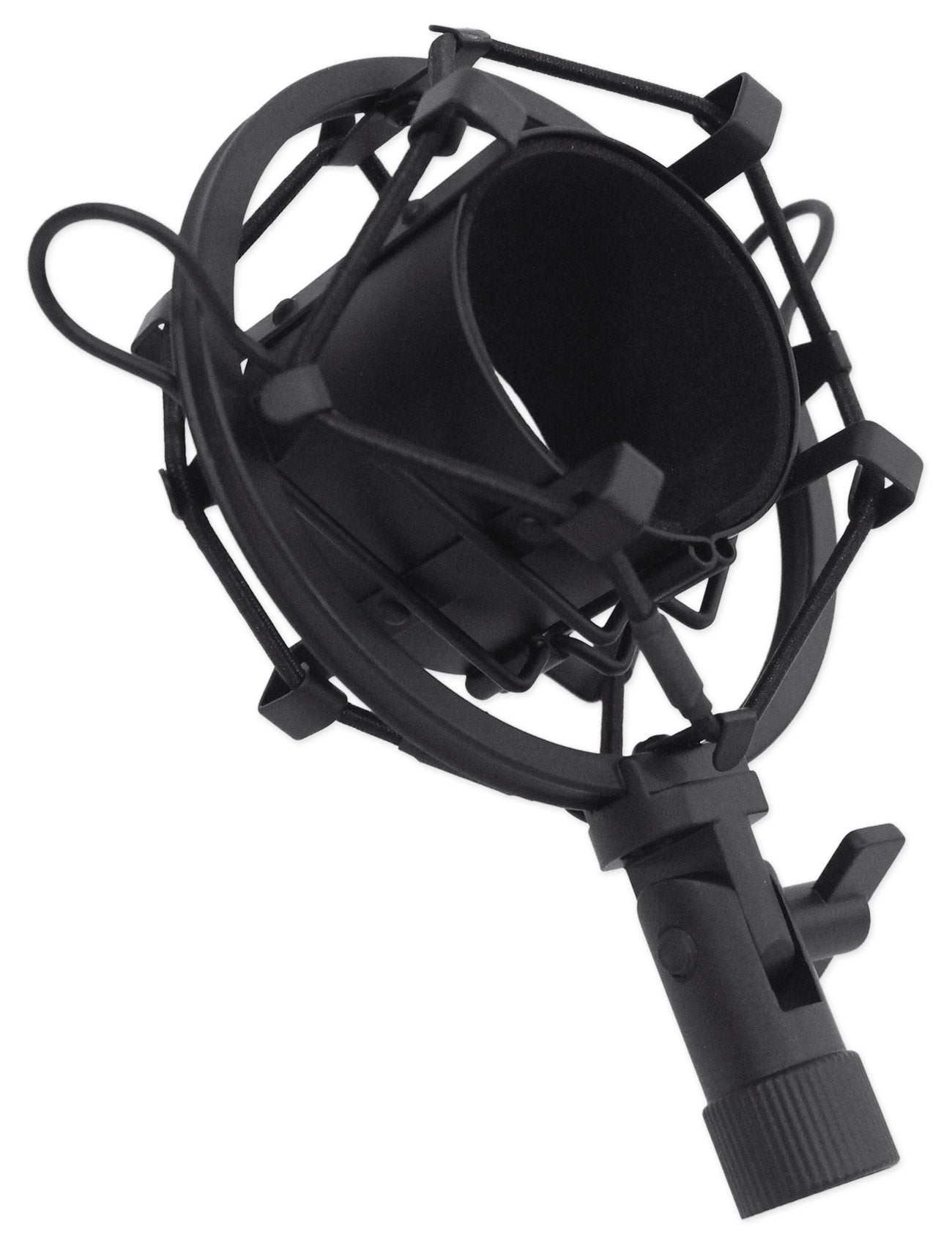 Rockville Rcm02 Pro Studio Recording Condenser Microphone Mic+Metal Shock Mount, Black