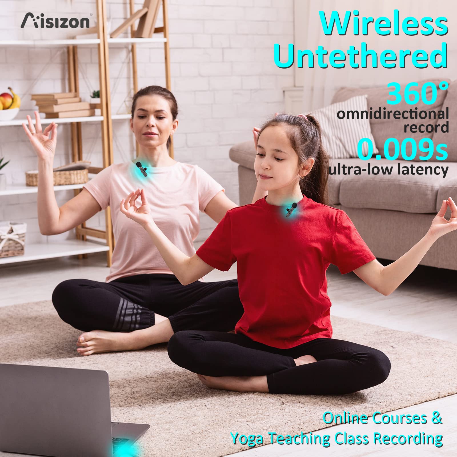 Aisizon Wireless Lavalier Microphone For Iphone7-14, Wireless Clip Mic, Clip On Microphone A3D, For Iphone, Ipad, Computer, Zoom