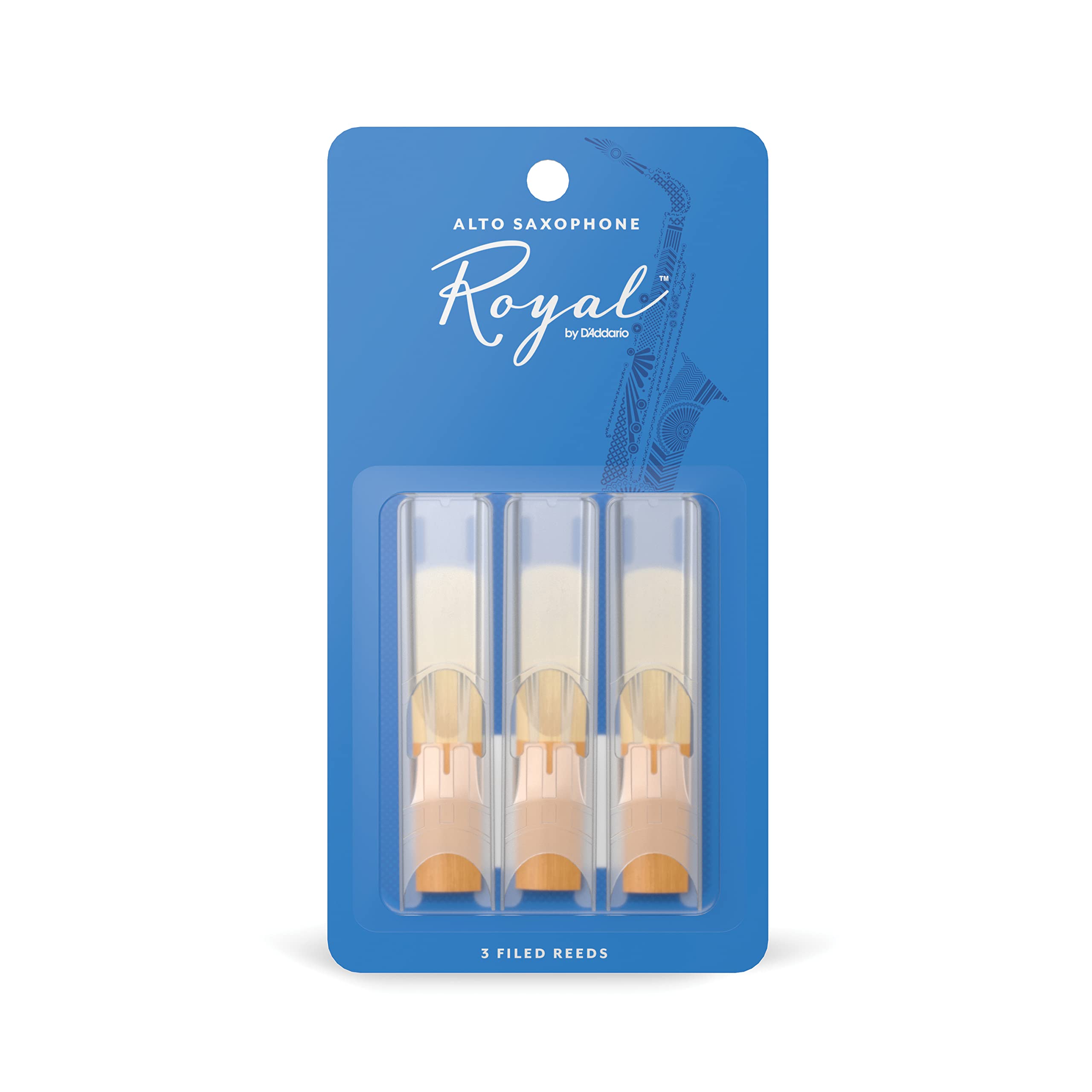 D'Addario Royal Alto Saxophone Reeds, Strength 1.5, Pack Of 3