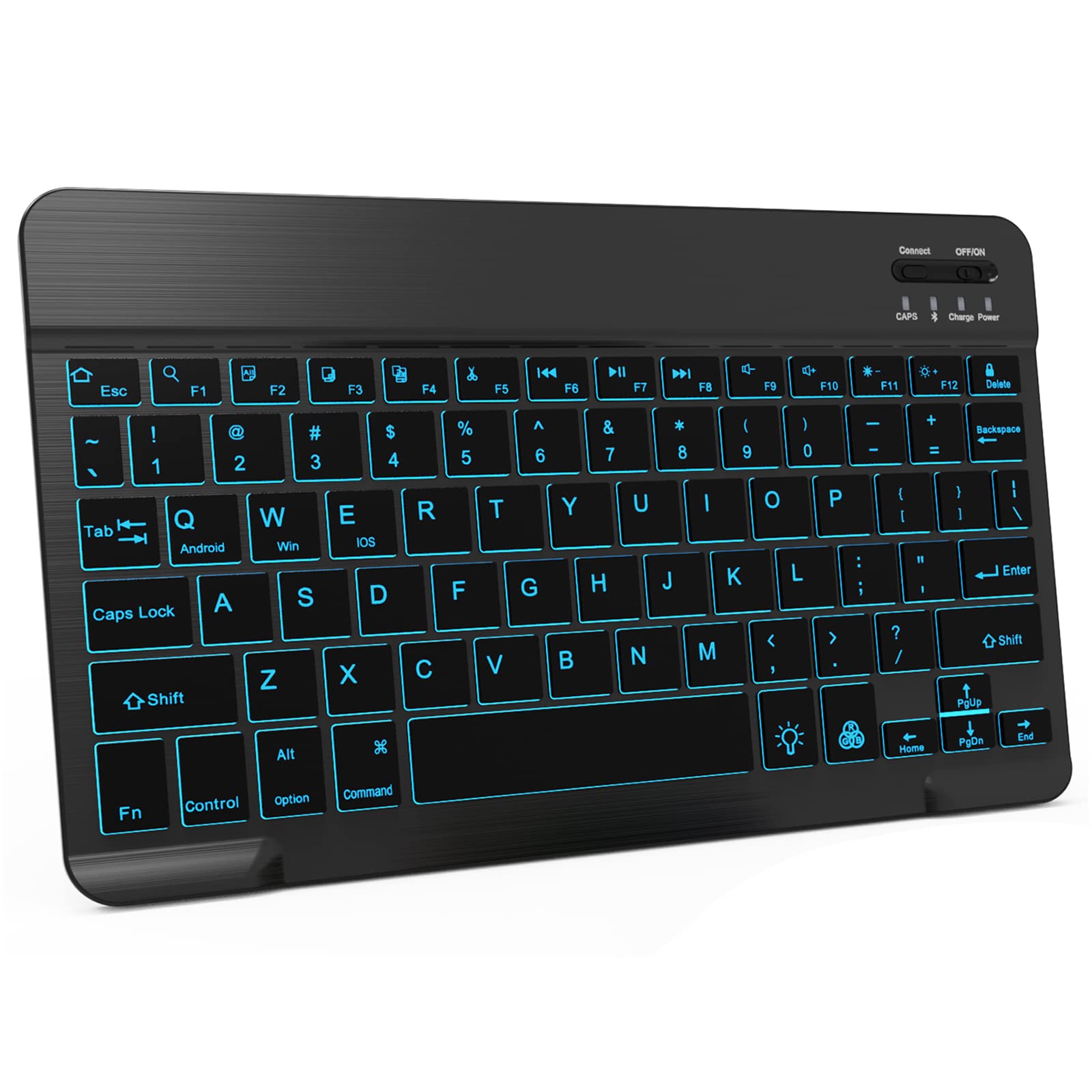 7 Color Backlit Bluetooth Keyboard for iPad 11th 10th Gen, iPad Pro M4 13 12.9 11 inch, iPad Air M3 M2 5th 4th Generation, iPad 