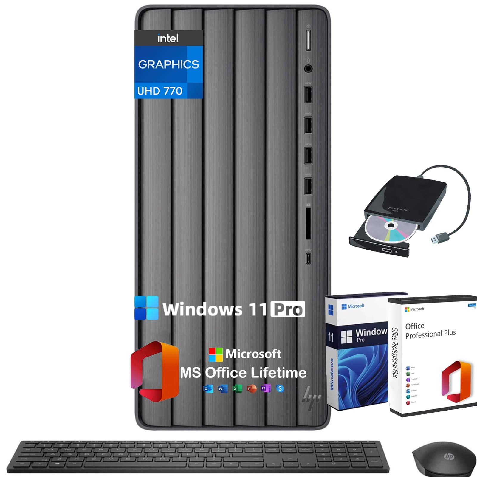 Hp Envy Desktop Pc, Intel I7-14700(Up To 5.4Ghz), 64 Gb Ram, 1 Tb Ssd, Intel Uhd Graphics 770, Windows 11 Pro, Microsoft Office 