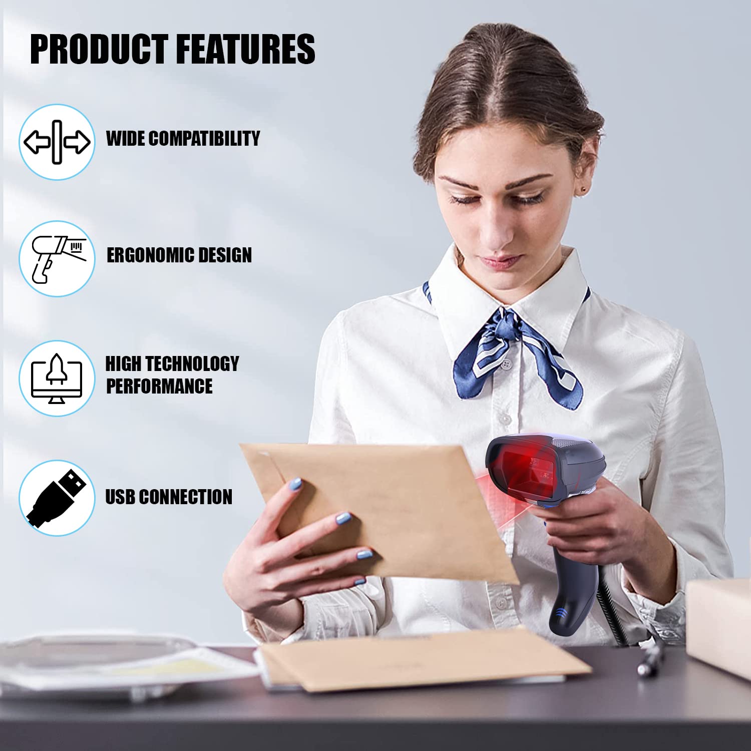 Datalogic Gryphon Gd4590-Hd (High Density) Handheld 2D/1D Barcode Scanner With Usb Cable